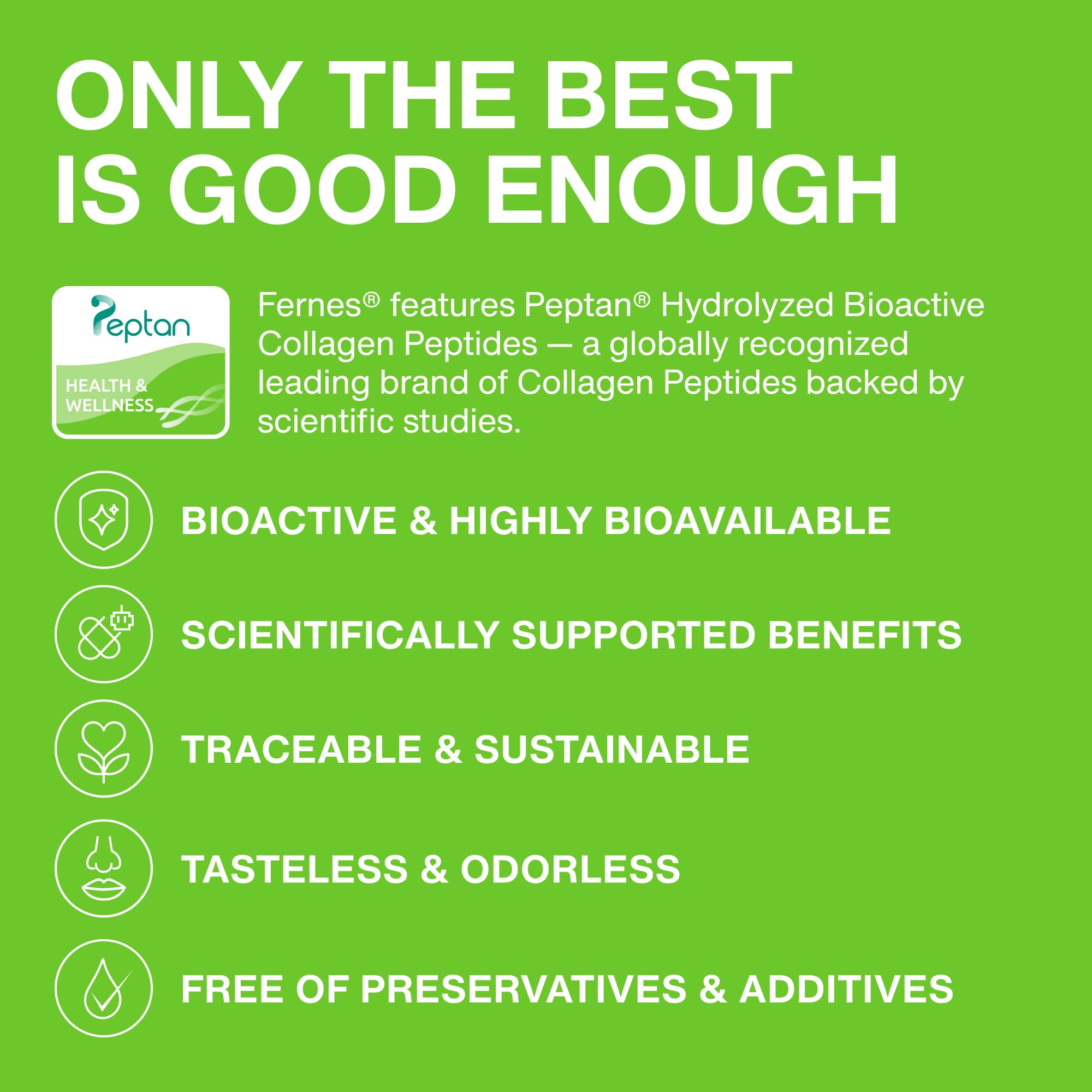 Fernes Collagen: source bovine nourrie à l'herbe et pâturage responsable.