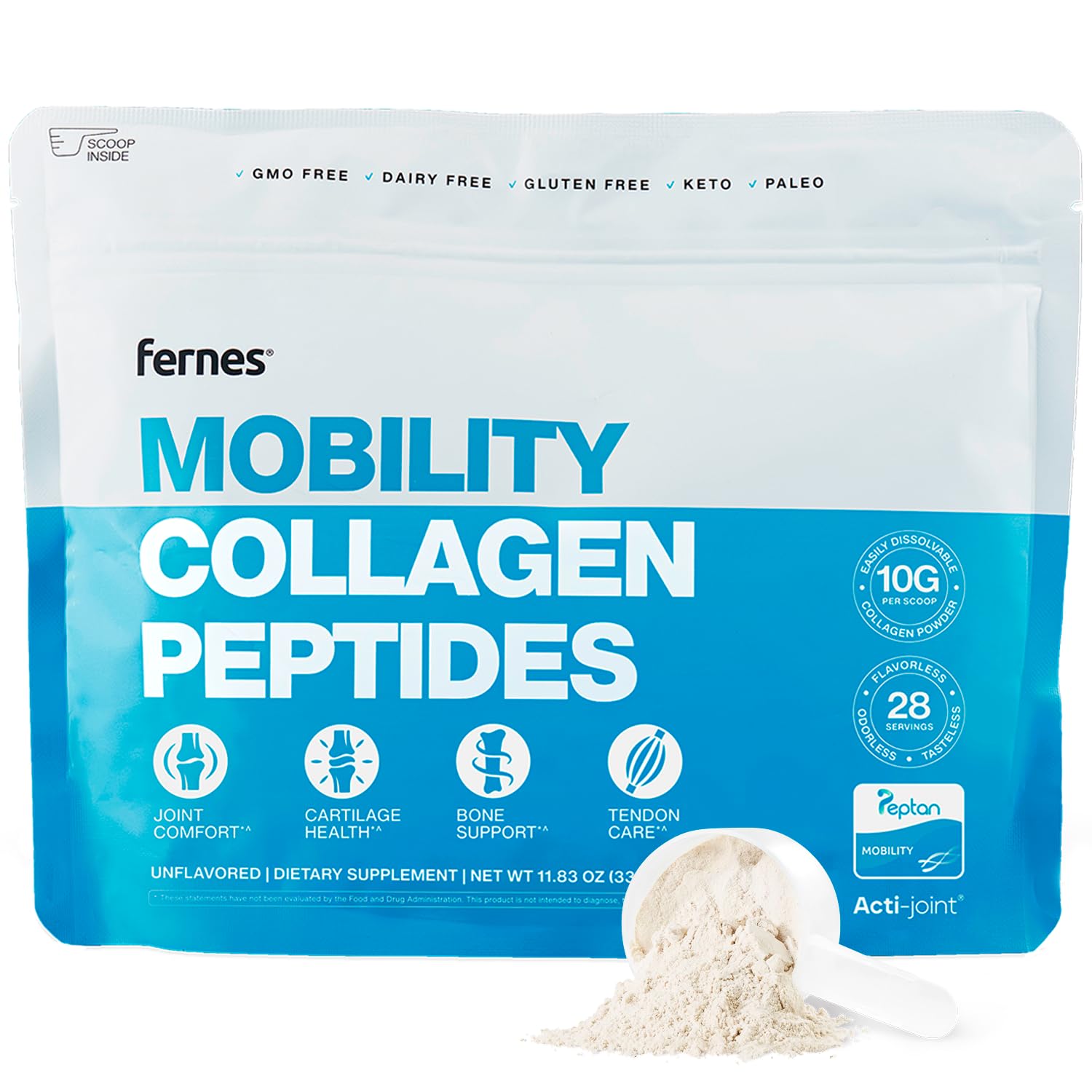 Fernes Mobilite Poudre Scoop: mélange facile et soutien potentiel à la mobilité quotidienne.