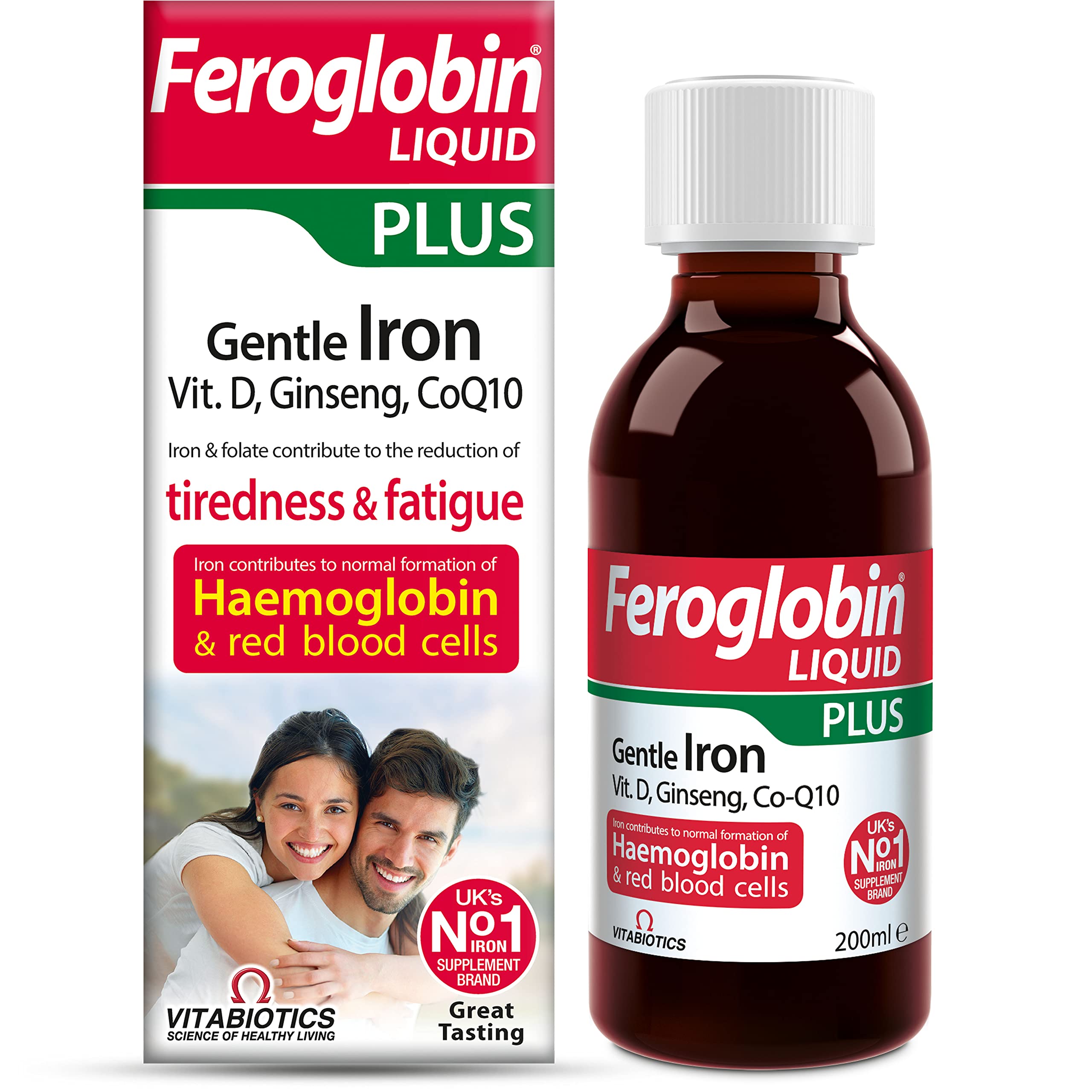 Bouteille Feroglobin 200 ml prête à l'emploi pour l'énergie quotidienne.
