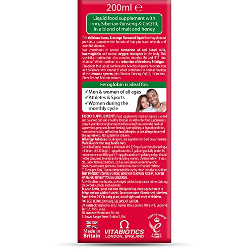 Extraits de fruits et miel donnant le goût naturel de Feroglobin.
