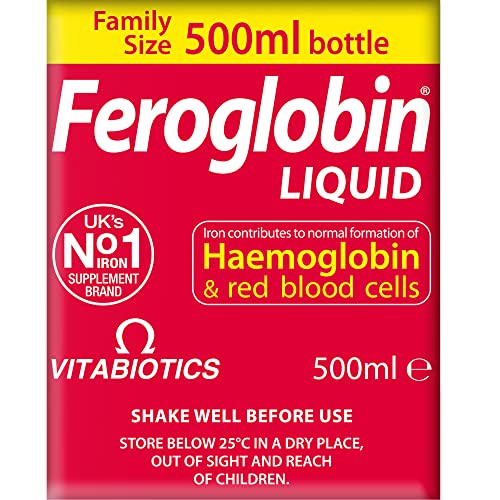 Feroglobin emballage et etiquette, informations claires pour le choix et le dosage en douceur.