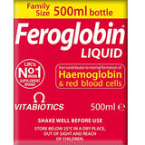 Feroglobin emballage et etiquette, informations claires pour le choix et le dosage en douceur.