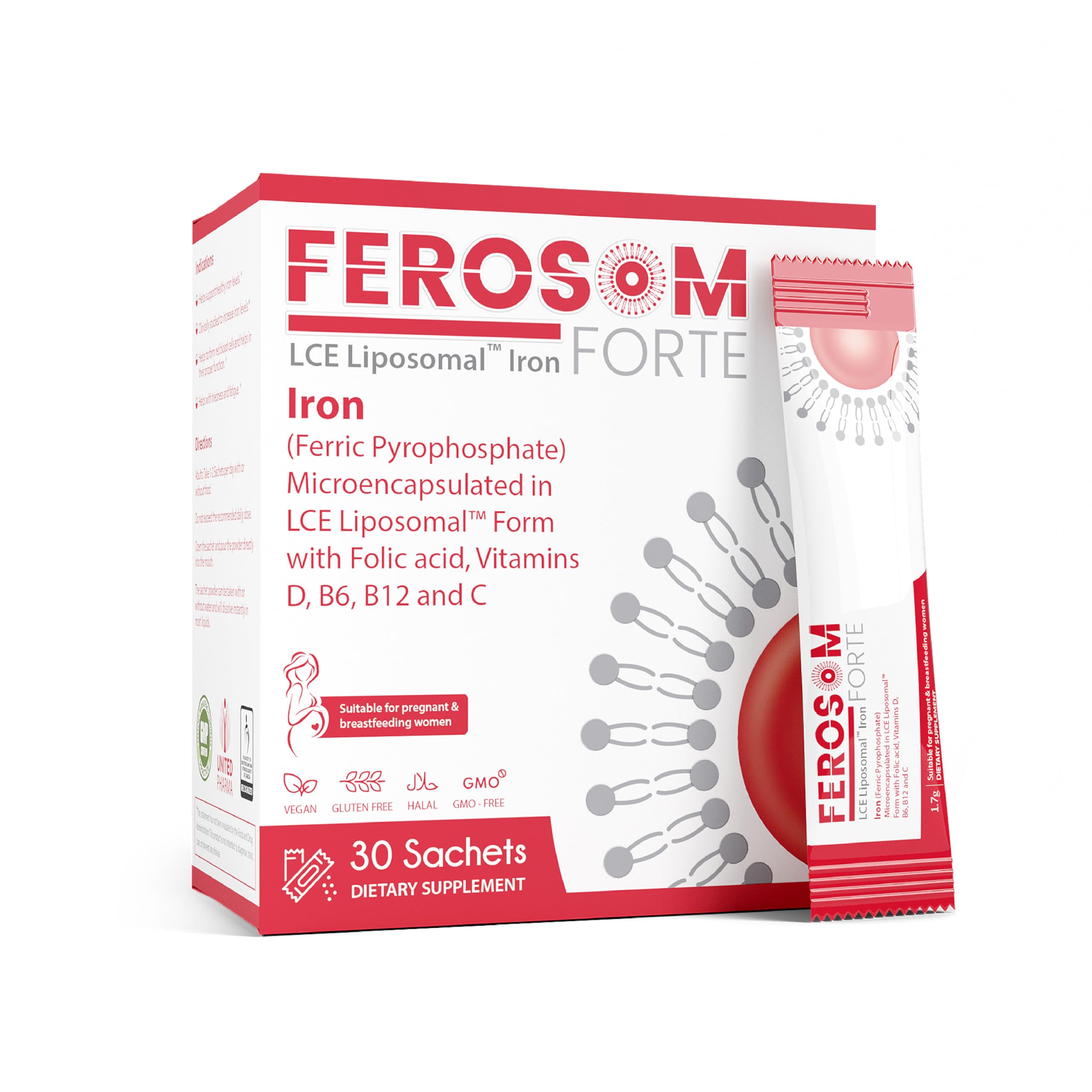 Sachets Ferosom Forte framboise, format pratique à emporter