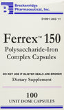 Ferrex-150 capsules dans la boîte, pratique pour une routine quotidienne.