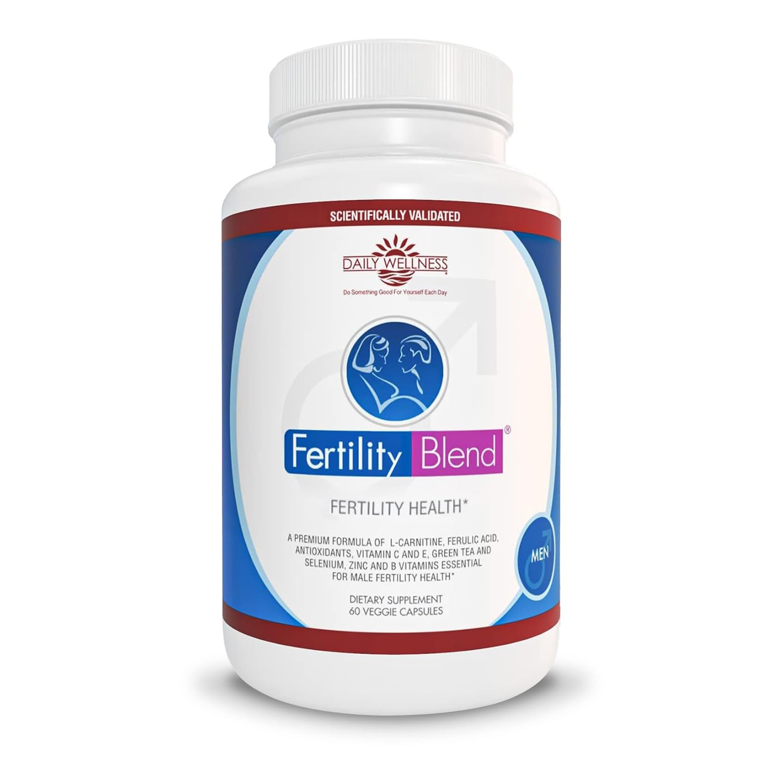 Fertility Blend: bouteille de gélules, soutien potentiel à la fertilité masculine.
