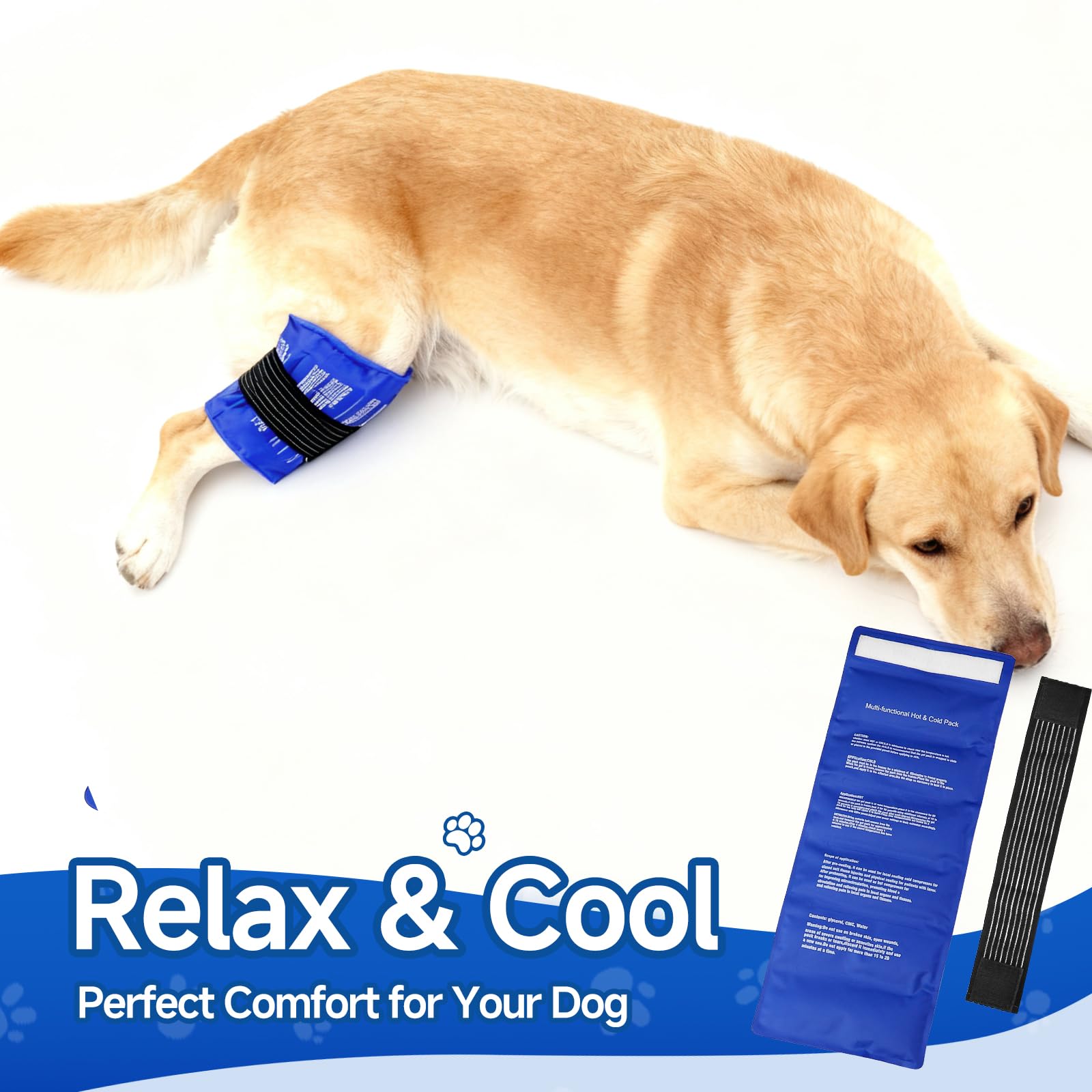 fevbcnrj pack-gel-chien-reutilisable: pratique pour les soins et le repos