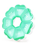 FHORAIN boîte pilules semaine verte, design circulaire pratique pour l'organisation.