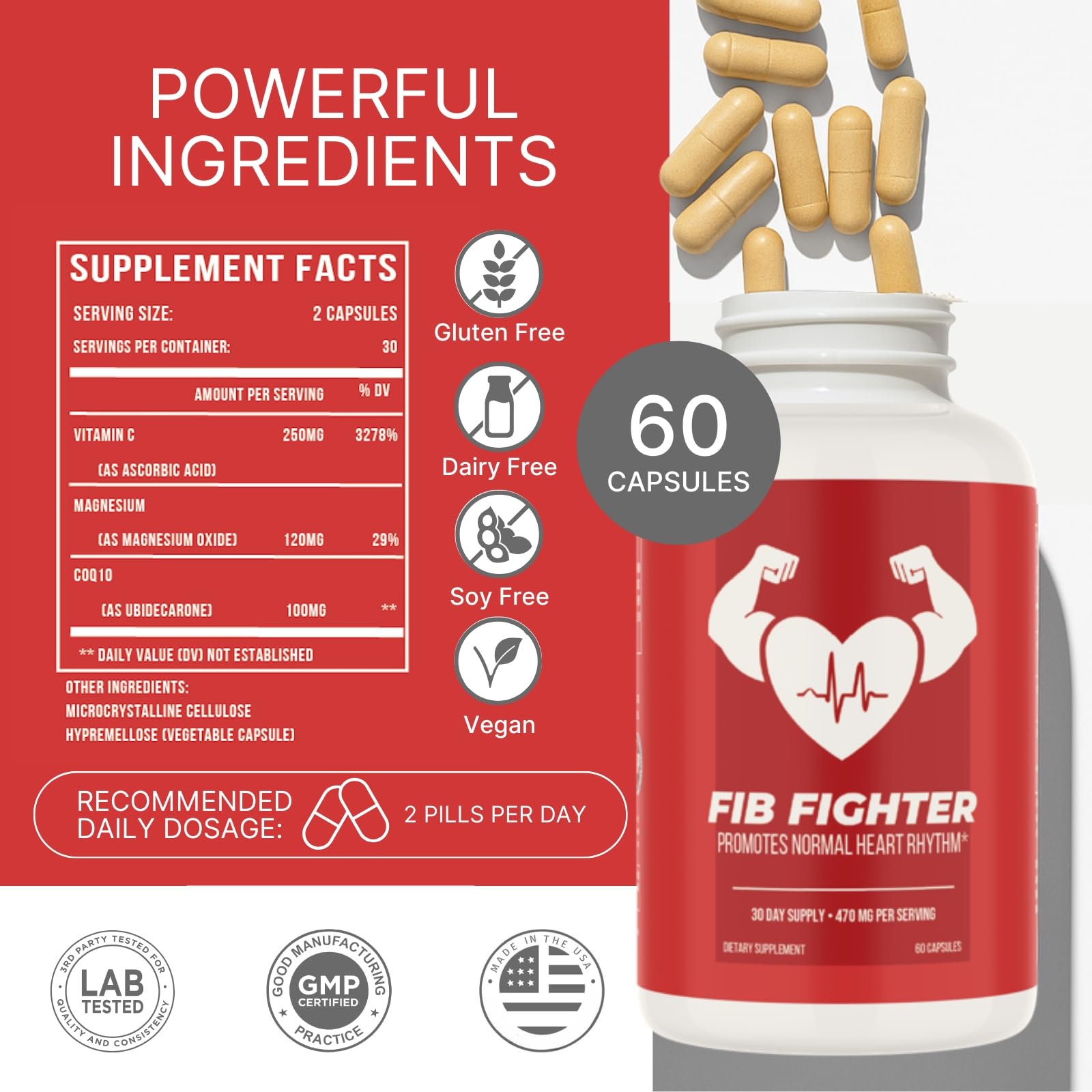 Fib Fighter – capsules végétales vegan, sans ingrédients d’origine animale.