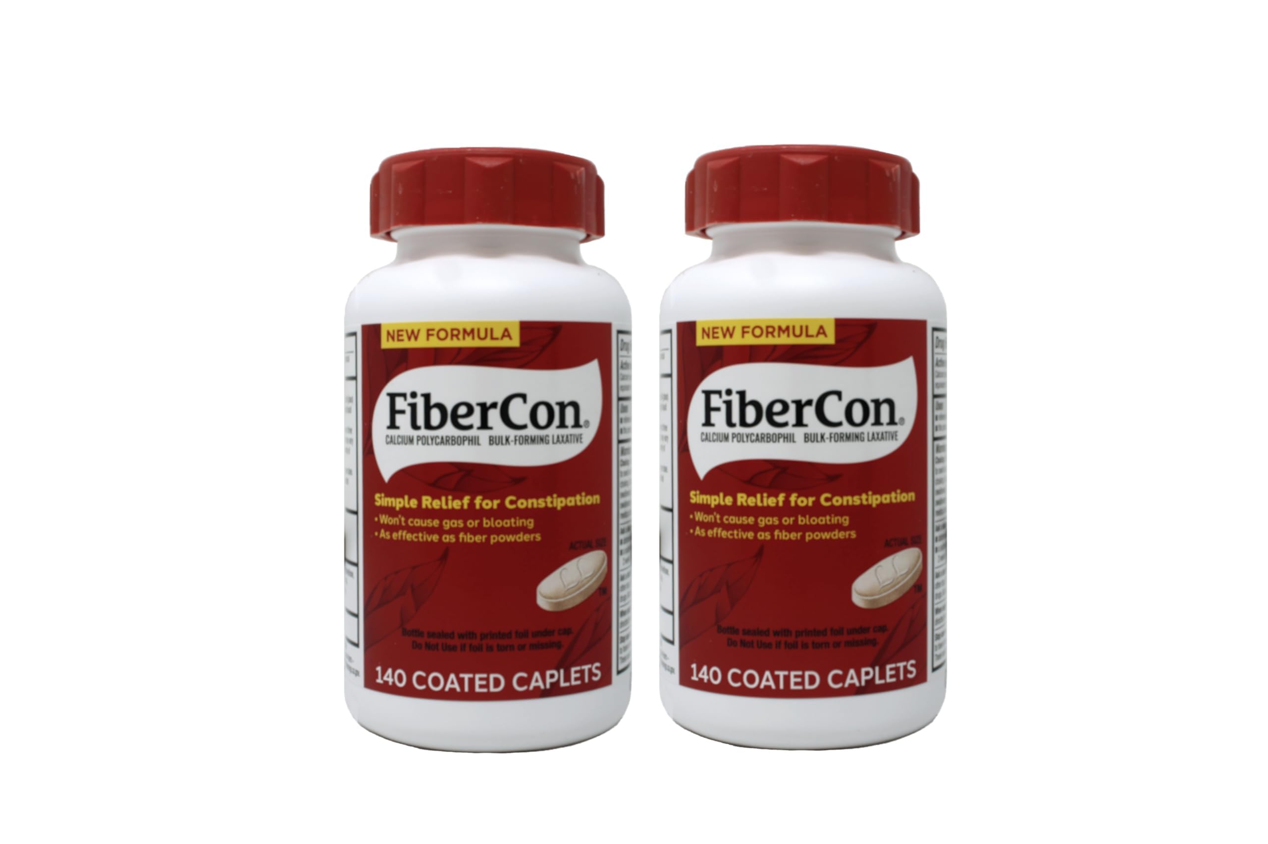 FiberCon caplets pack-deux bouteilles, pratique pour une routine régulière.