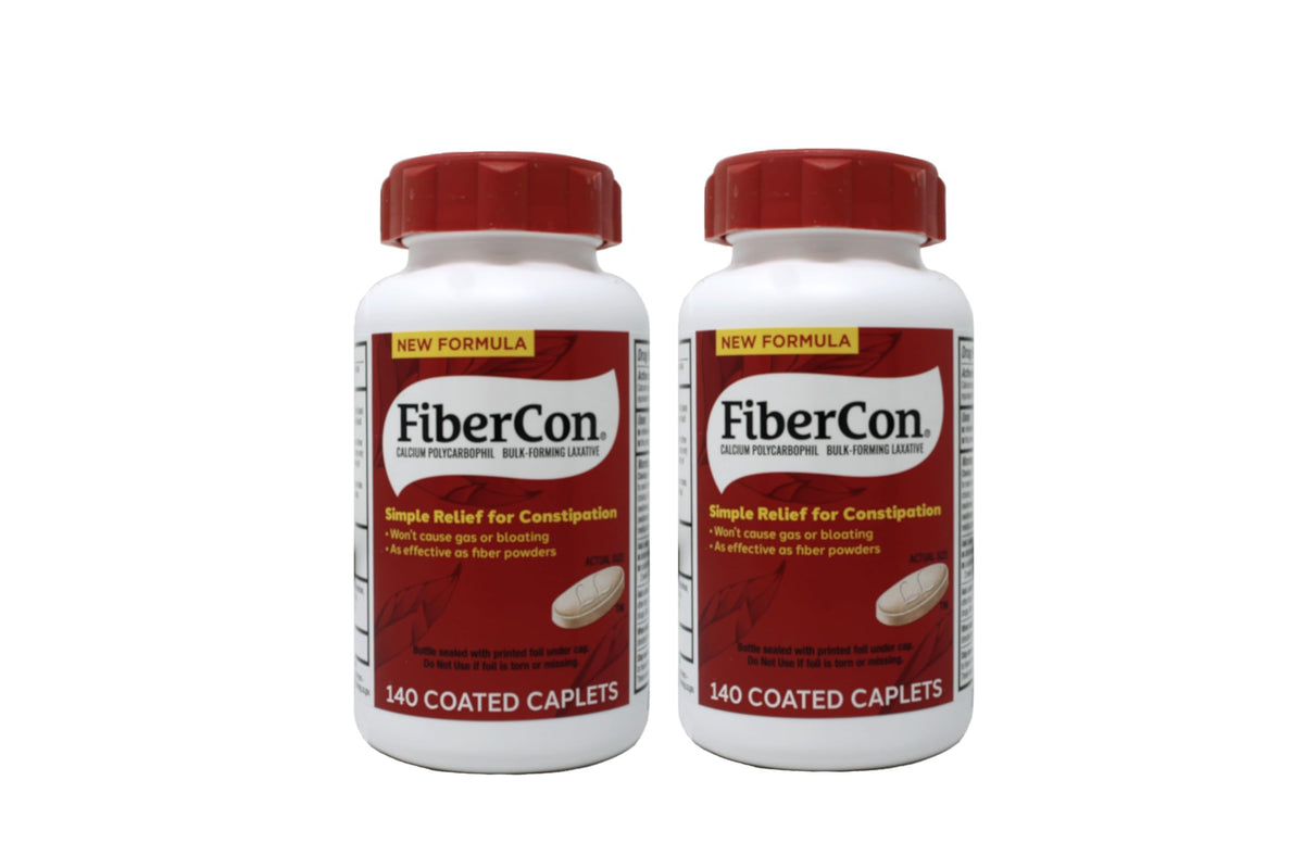 FiberCon caplets pack-deux bouteilles, pratique pour une routine régulière.