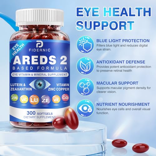 FIDERNIC AREDS2: Lutéine et zéaxanthine pour la macula et le confort visuel.