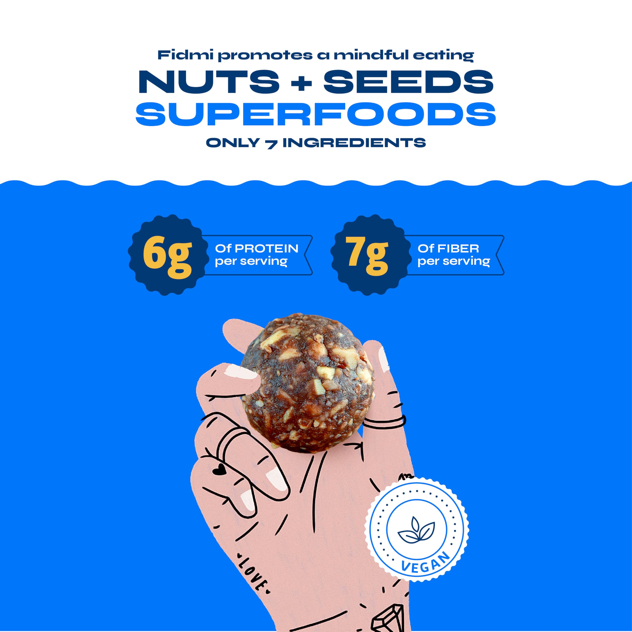 Fidmi boules protéinées spiruline et cacao – saveur distincte et protéines végétales.