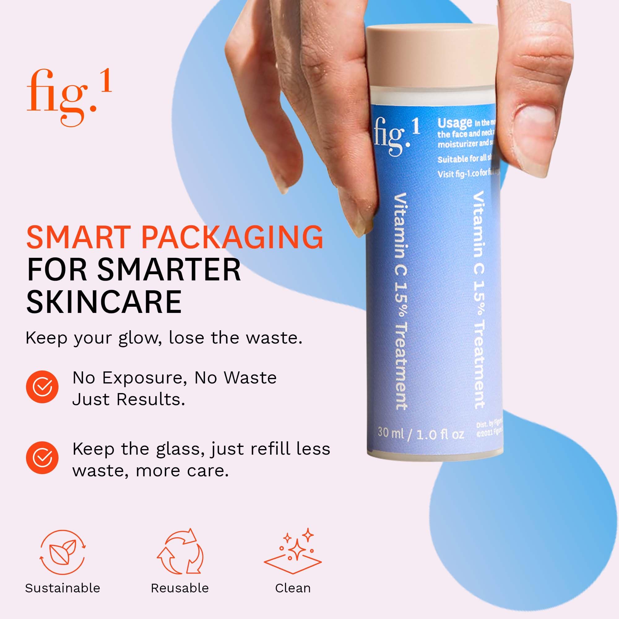 Fig.1 Sérum vitamine C 15% – texture légère et hydratante apaise les rougeurs.