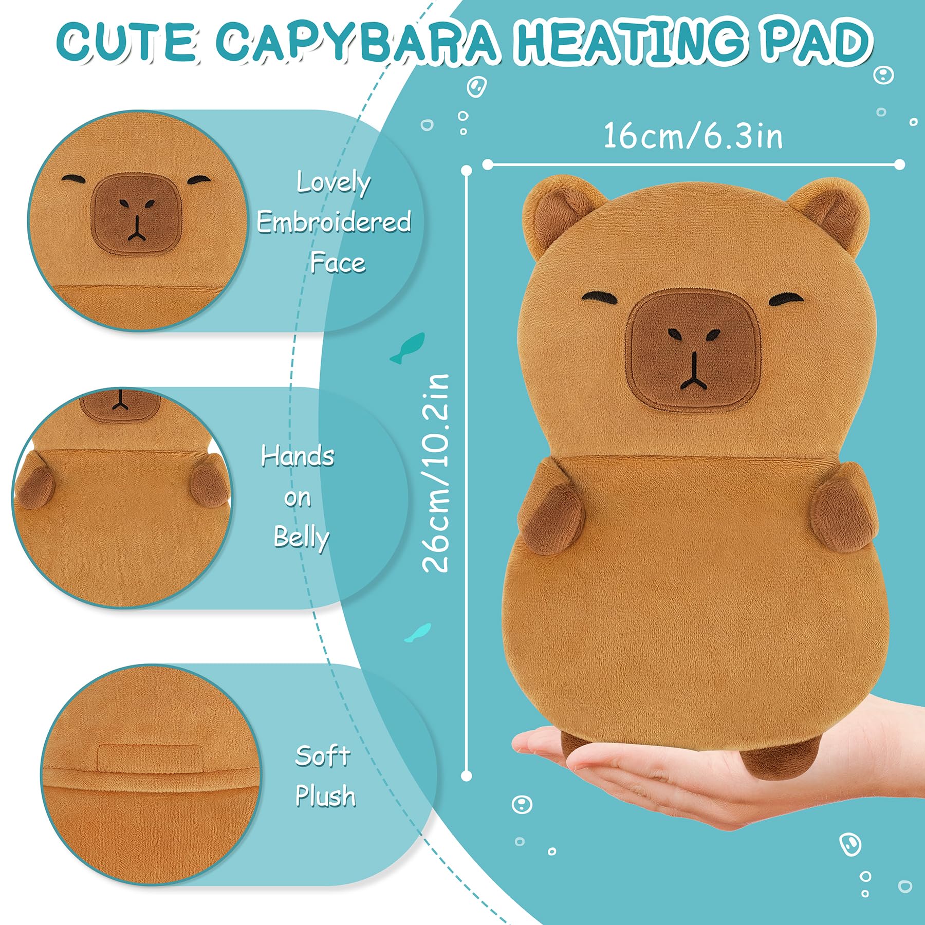 Capybara Fighting to Achieve doudou micro-onde, chaleur durable après utilisation
