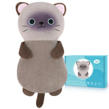 Fighting to Achieve chat-siamois-peluche-chauffant, chaleur réconfortante pour crampes.