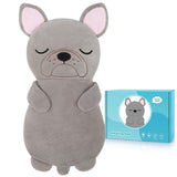 Peluche Bulldog Fighting to Achieve, coussin chauffant doux et réconfortant.
