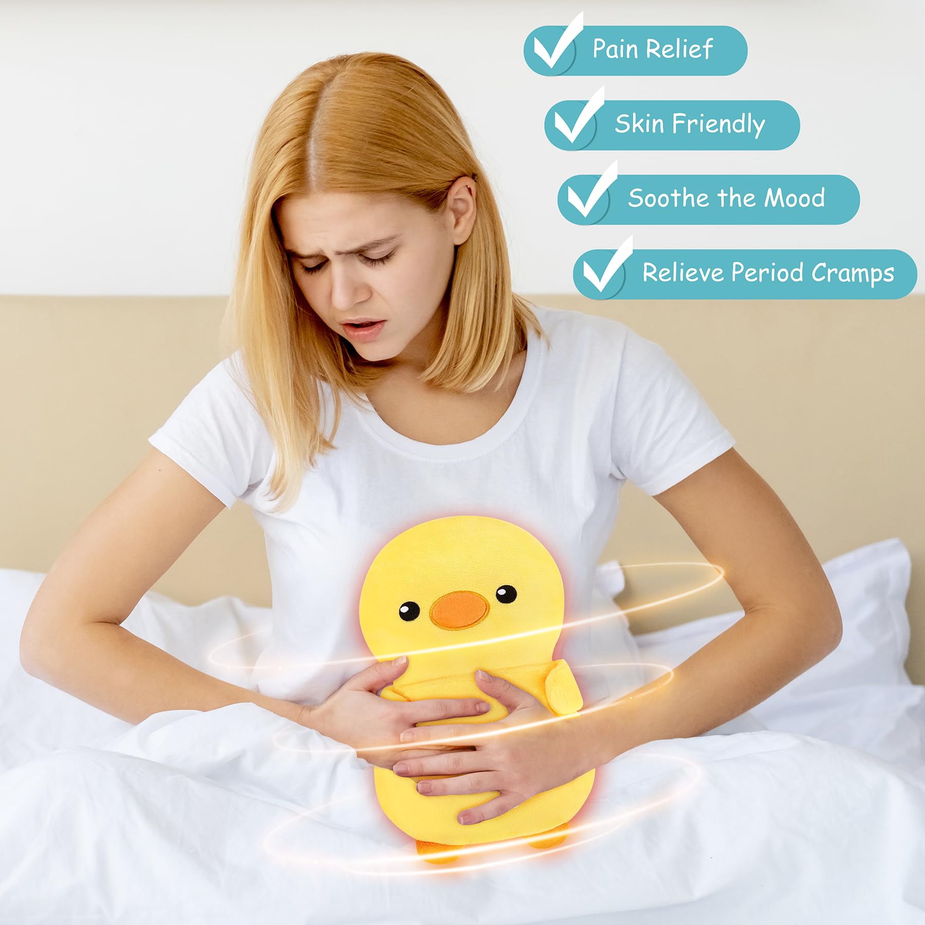 Housse amovible et lavable, entretien facile pour le doudou chauffant.