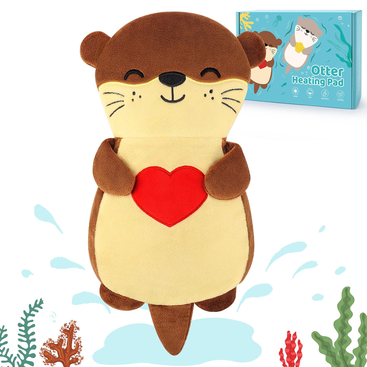 Peluche loutre Fighting to Achieve prête à être chauffée au micro-ondes pour un confort immédiat.