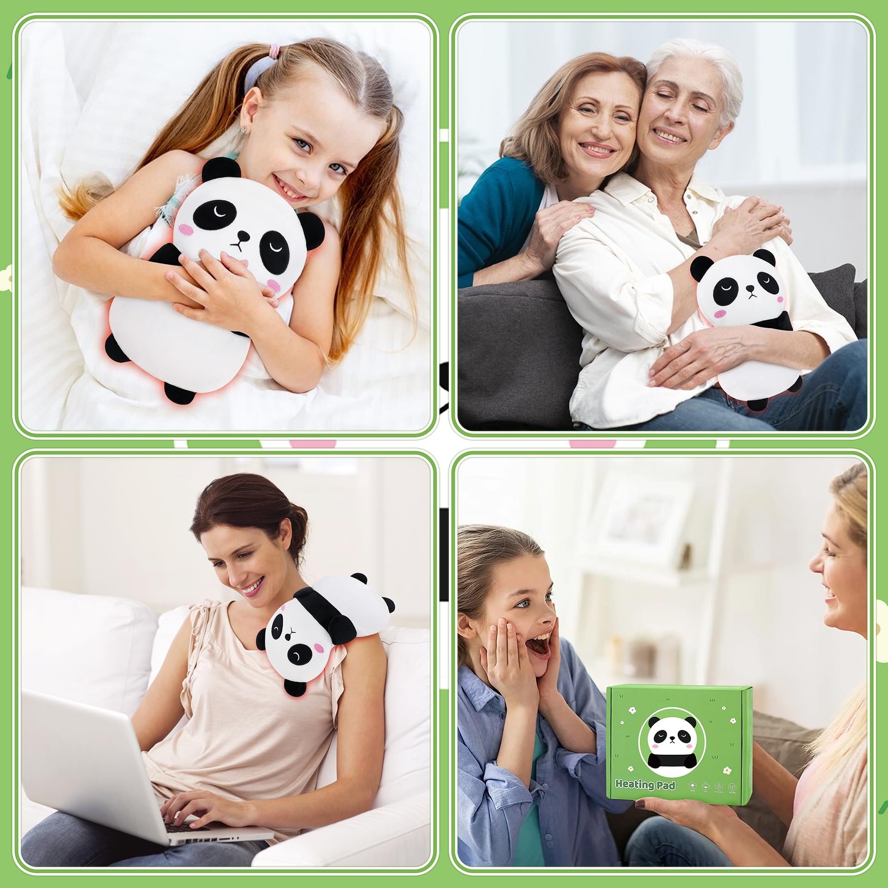Panda chauffant Fighting to Achieve, cadeau chaleureux idéal pour les occasions festives.
