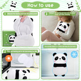 Panda chauffant Fighting to Achieve, visage brodé, design rassurant pour les enfants.