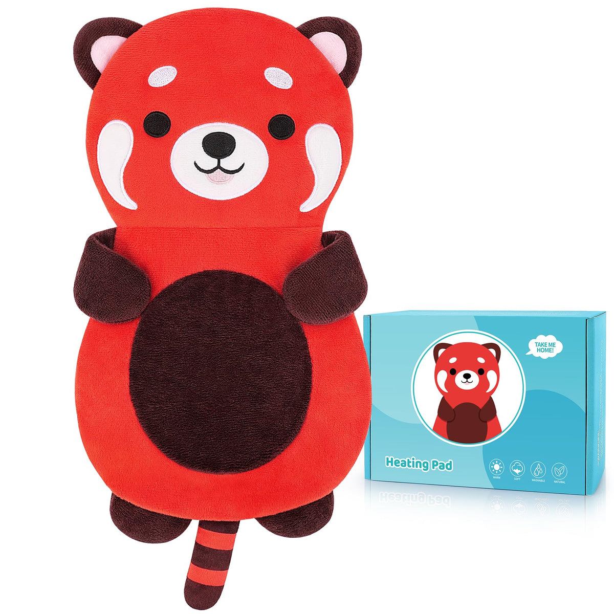 Peluche panda rouge Fighting to Achieve, chaleur douce pour le confort quotidien.