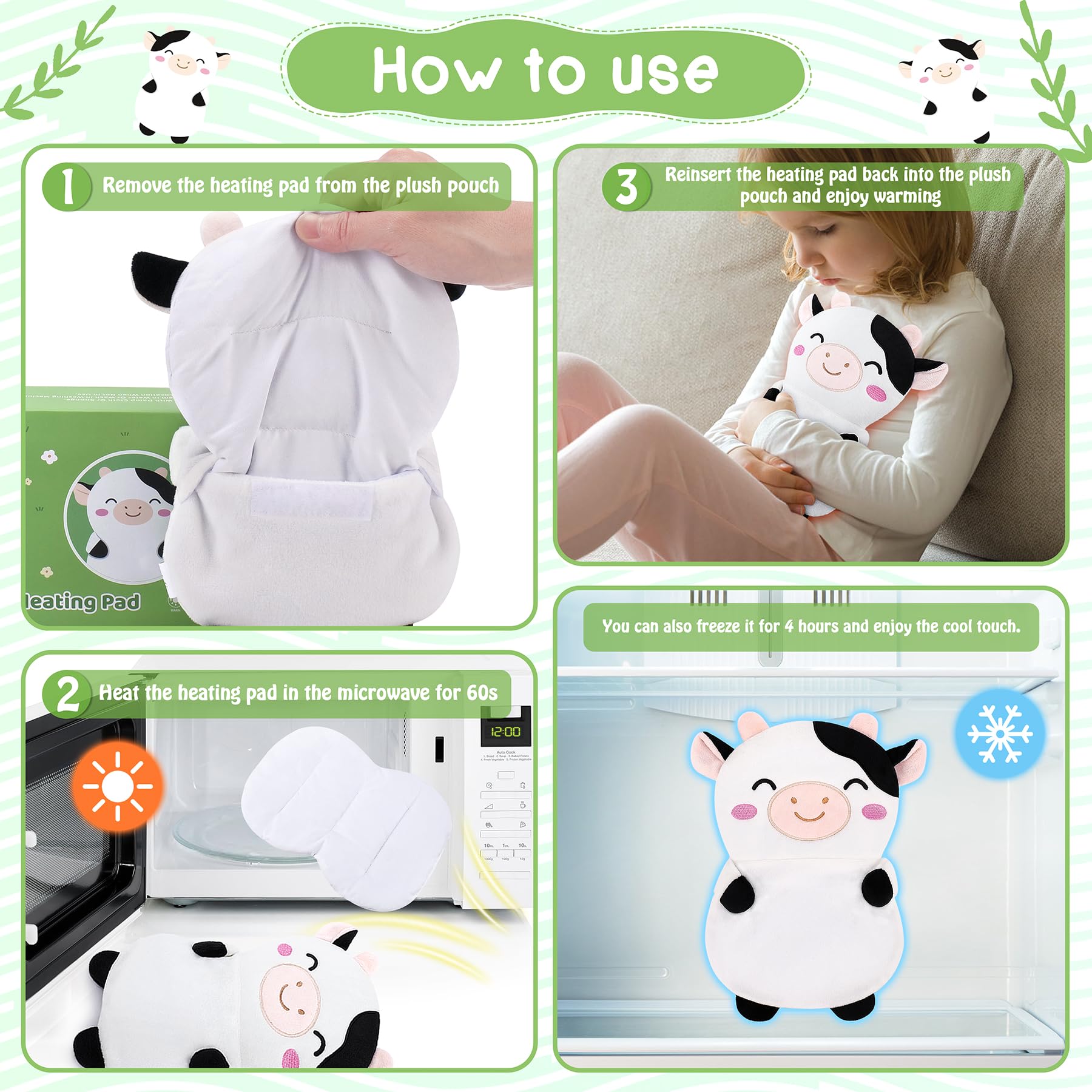 Fighting to Achieve usage-enfants-peluche-vache, compagnon calme le soir.