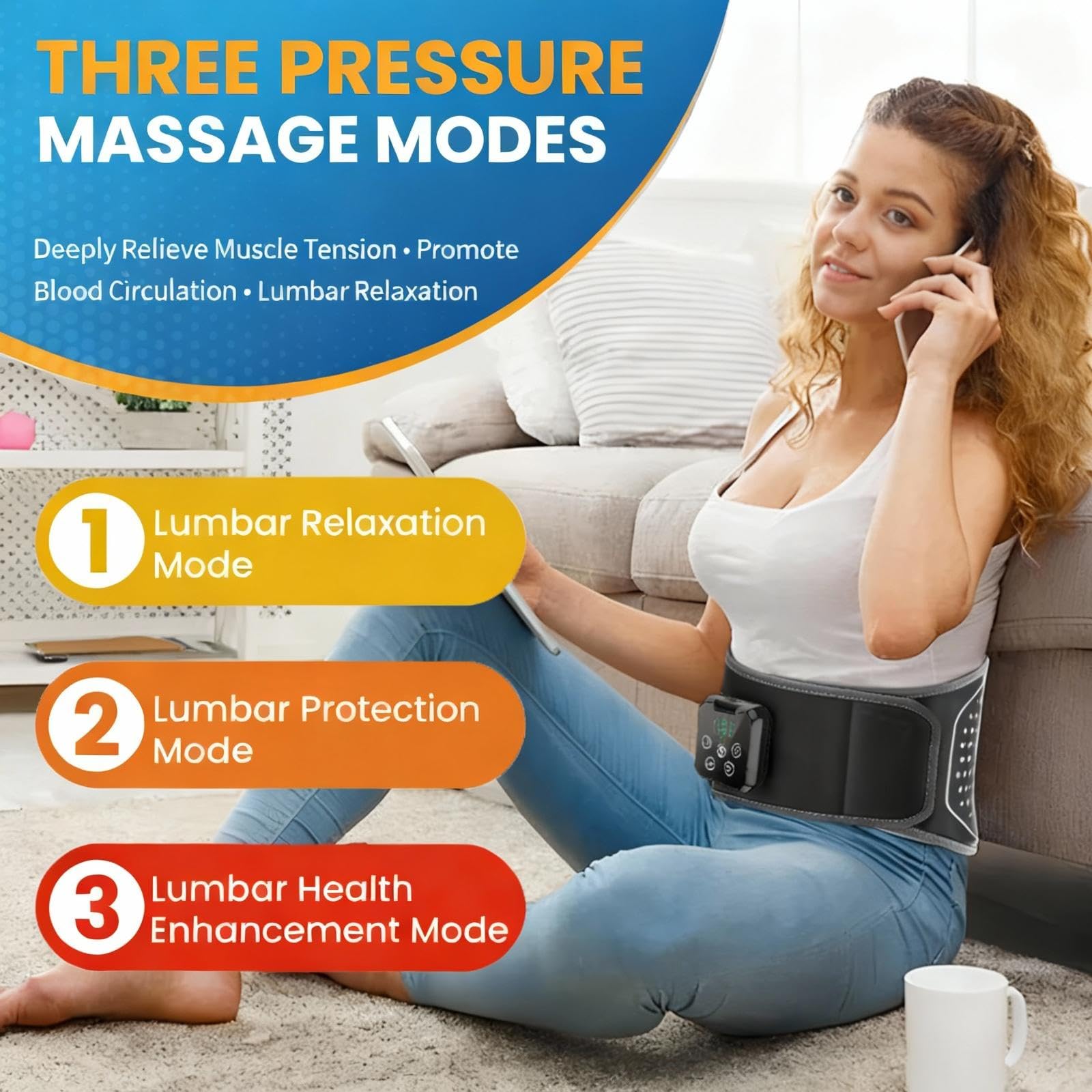 FIHUTED-massage-lombaire-vibration-3-niveaux apaise les tensions au travail.
