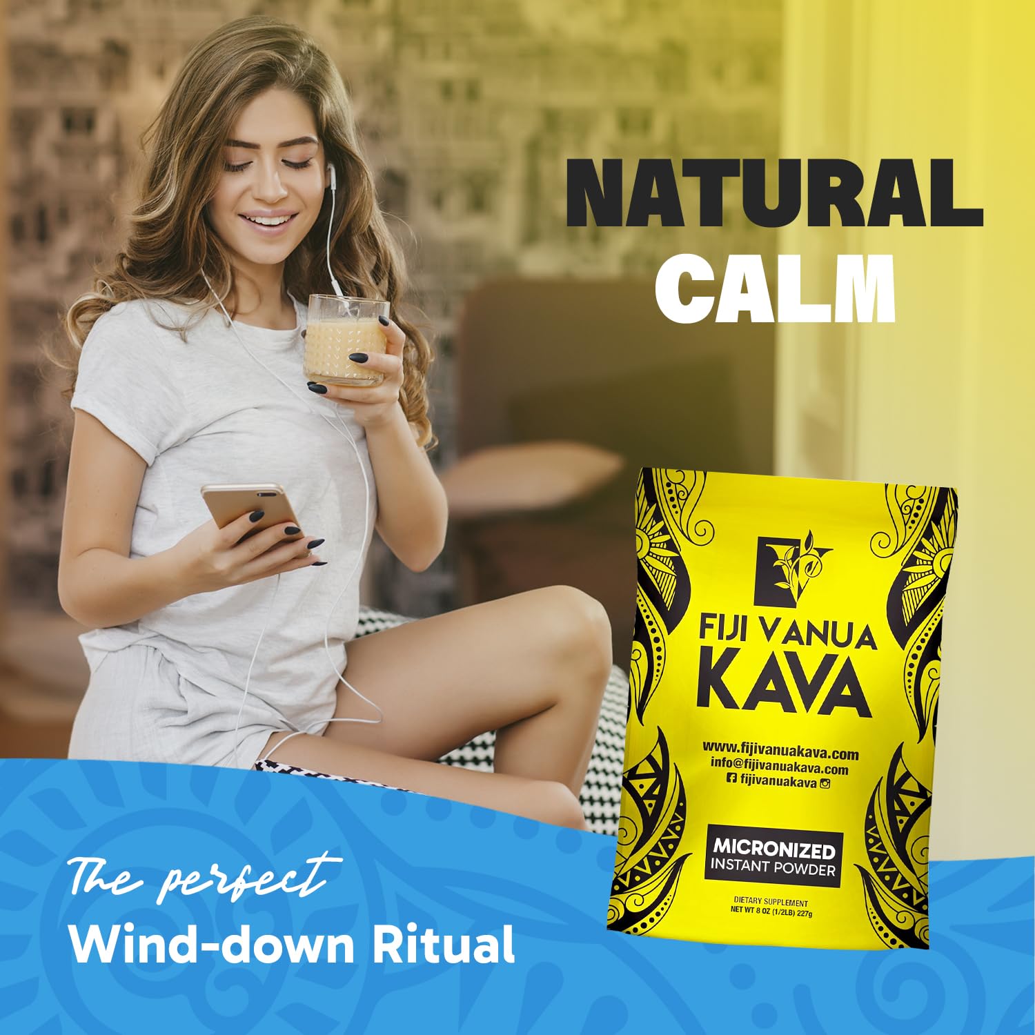 Fiji Vanua Kava goût terreux et légèrement poivré, caractéristique du kava.