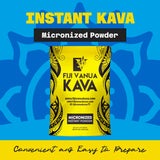 Fiji Vanua Kava poudre micronisée filtrée, texture lisse et sans grumeaux.