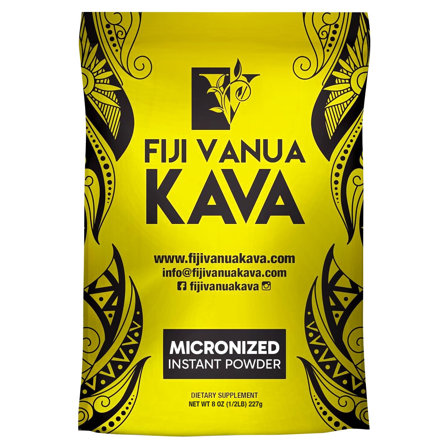 Fiji Vanua Kava en poudre micronisée prête à l’emploi, préparation rapide.