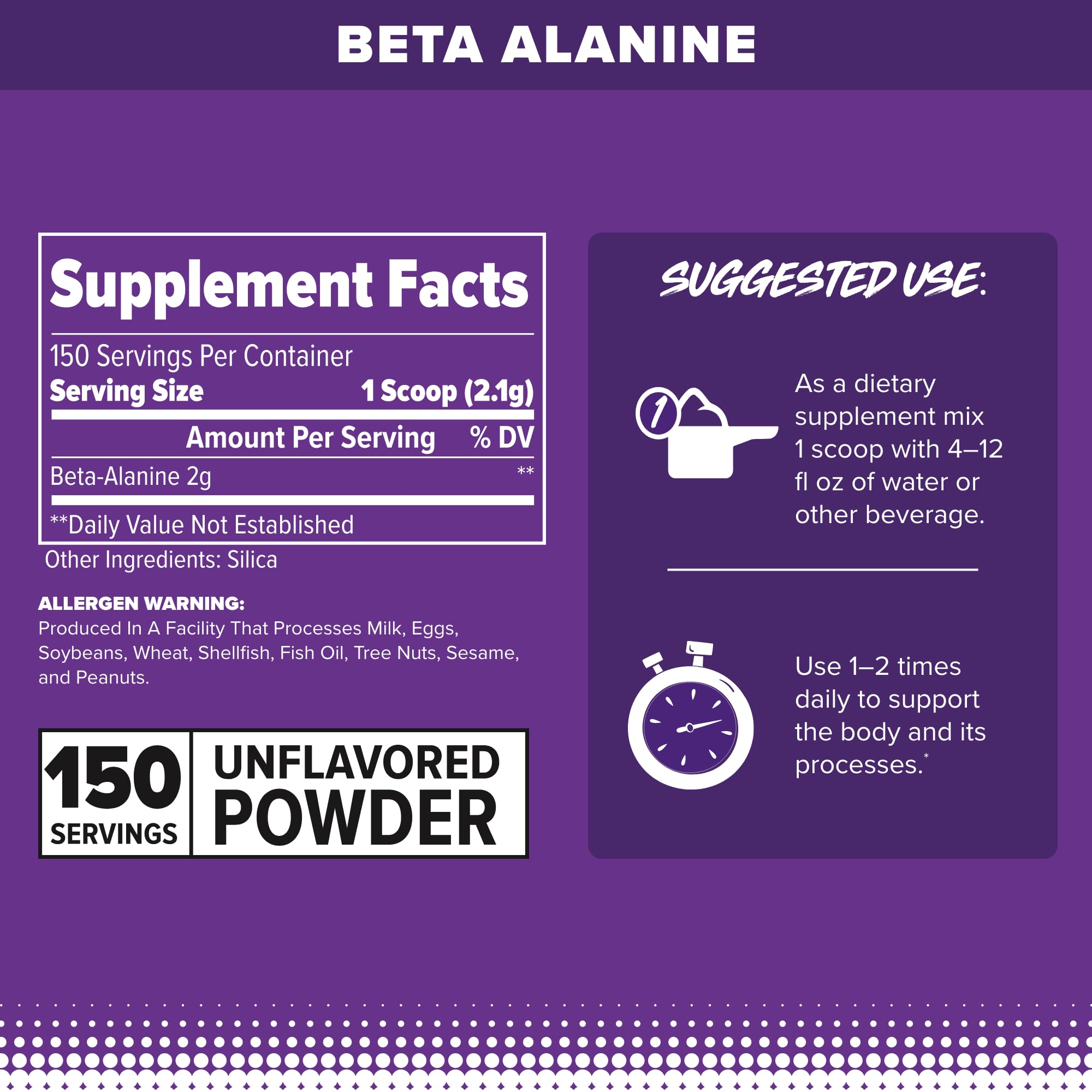 FINAFLEX BETA Alanine: doseur et poudre pour mesurer facilement.