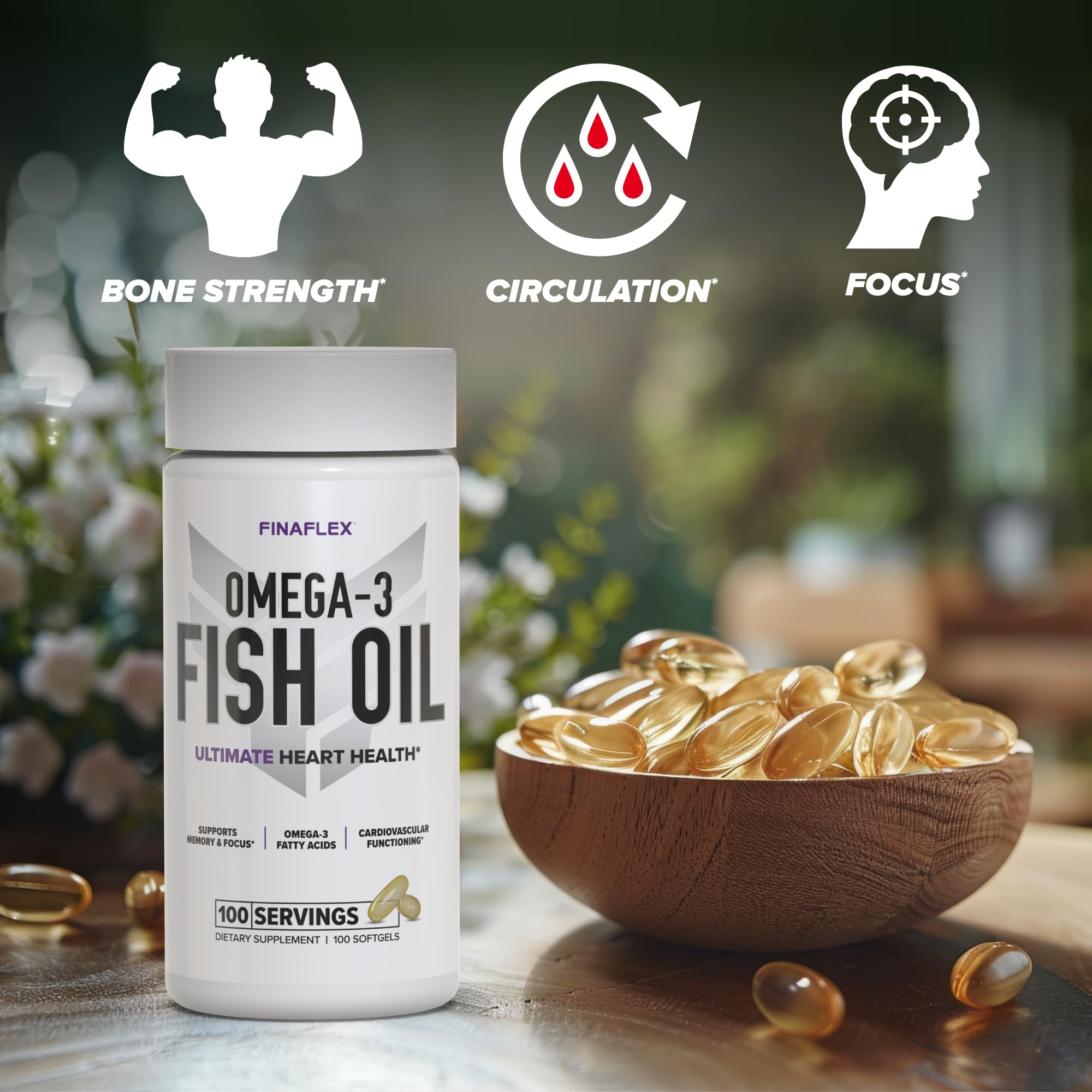 FINAFLEX Huile Poisson Pure - bouchon ouvert, dosage pratique au quotidien