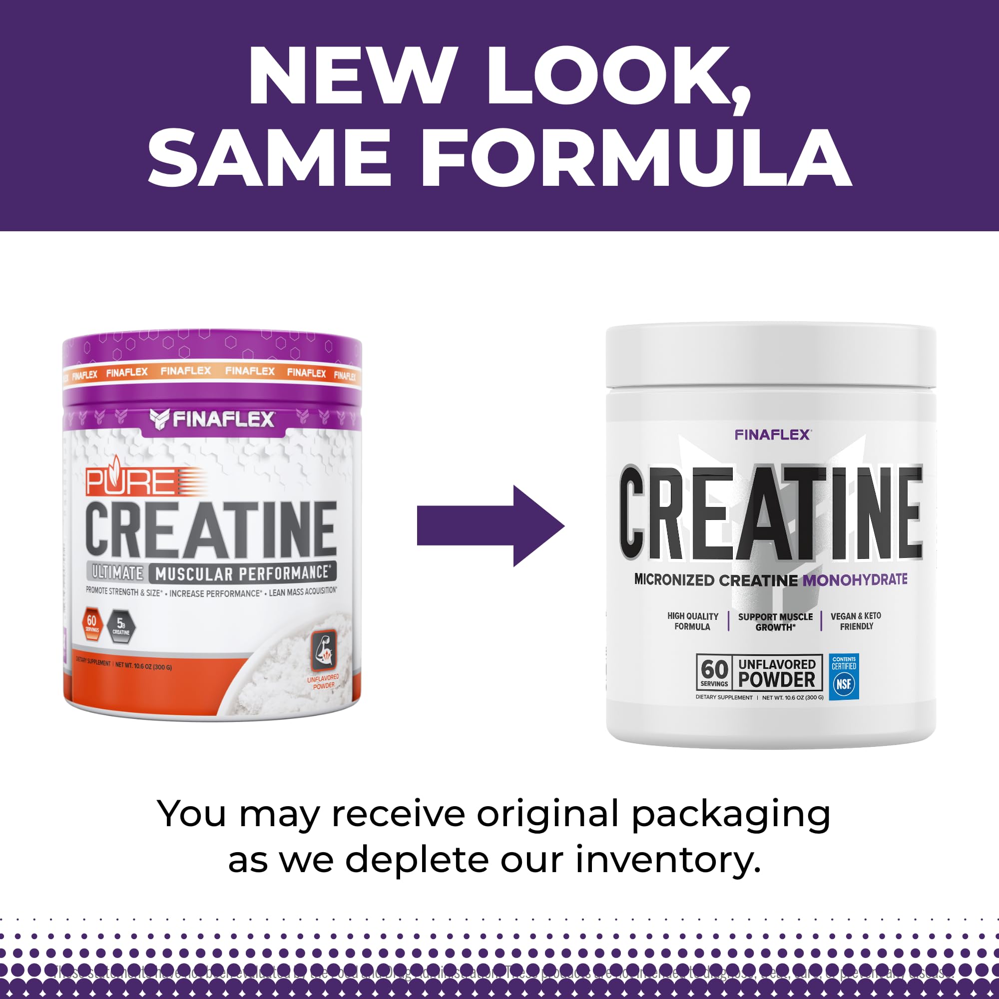 Dose mesurée FINAFLEX Créatine, pratique pour dosage précis.