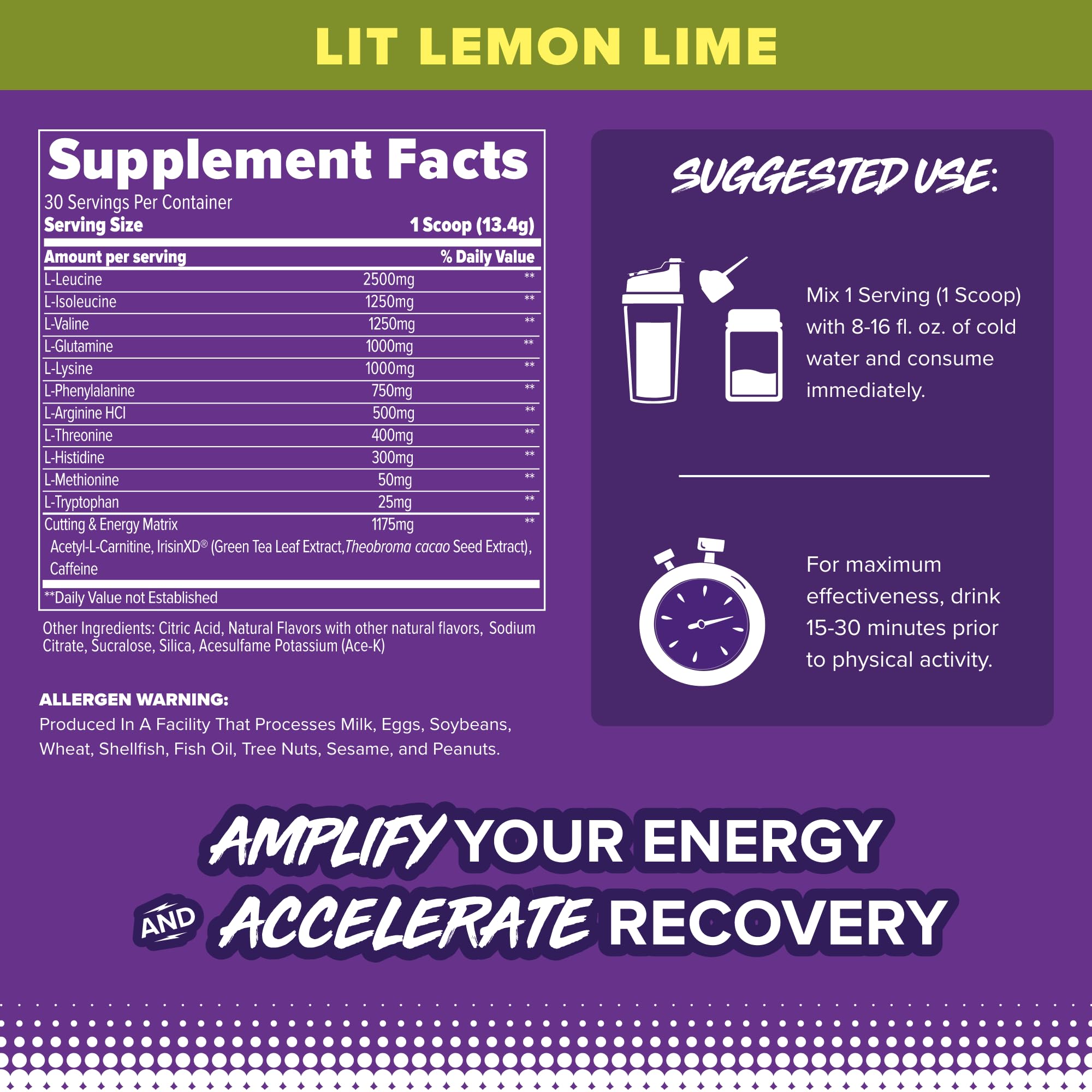 FINAFLEX EAA Hardcore Citron-Lime — doseur prêt à être utilisé.