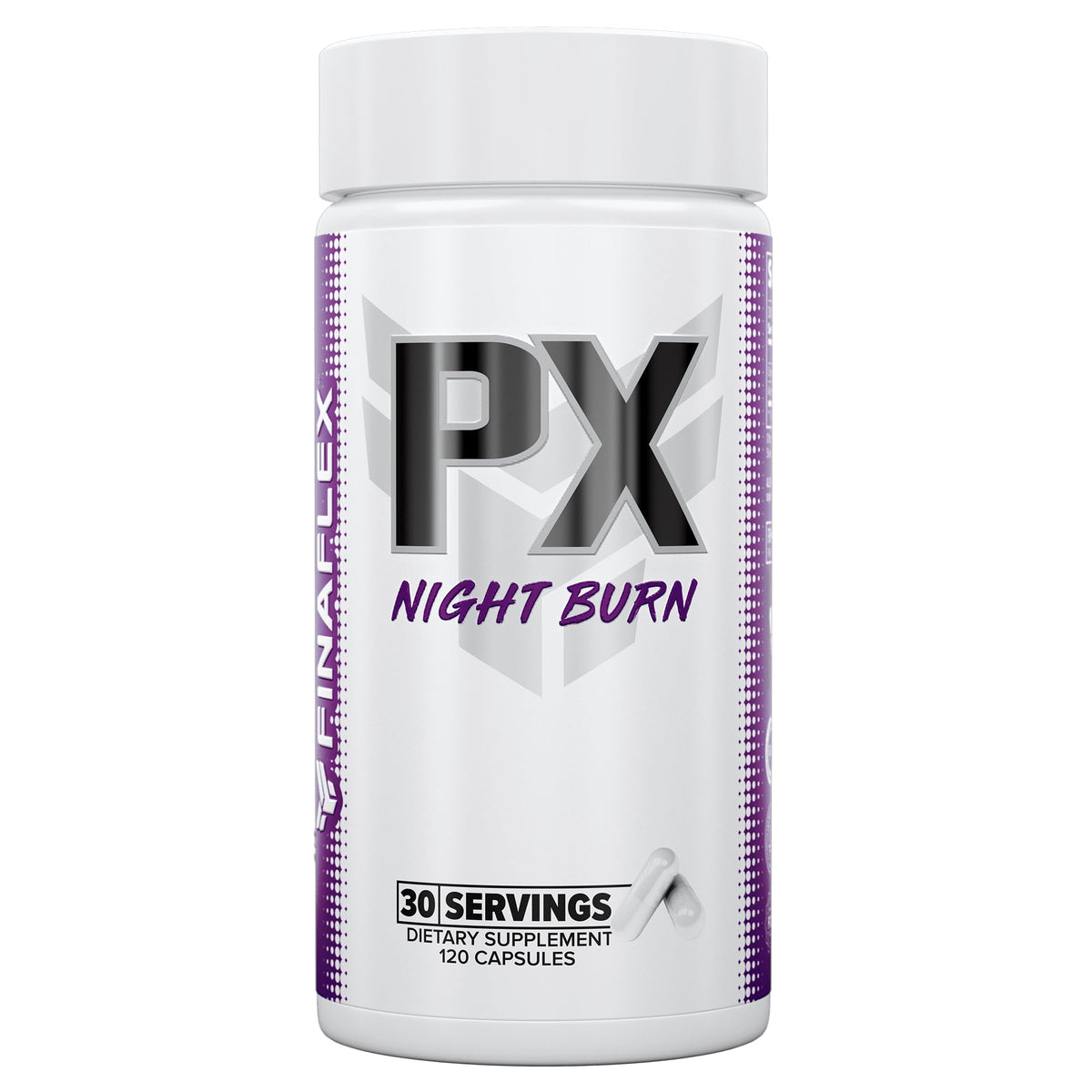 FINAFLEX PX Night Burn dans sa bouteille, capsules faciles à prendre pour soutenir la composition corporelle.