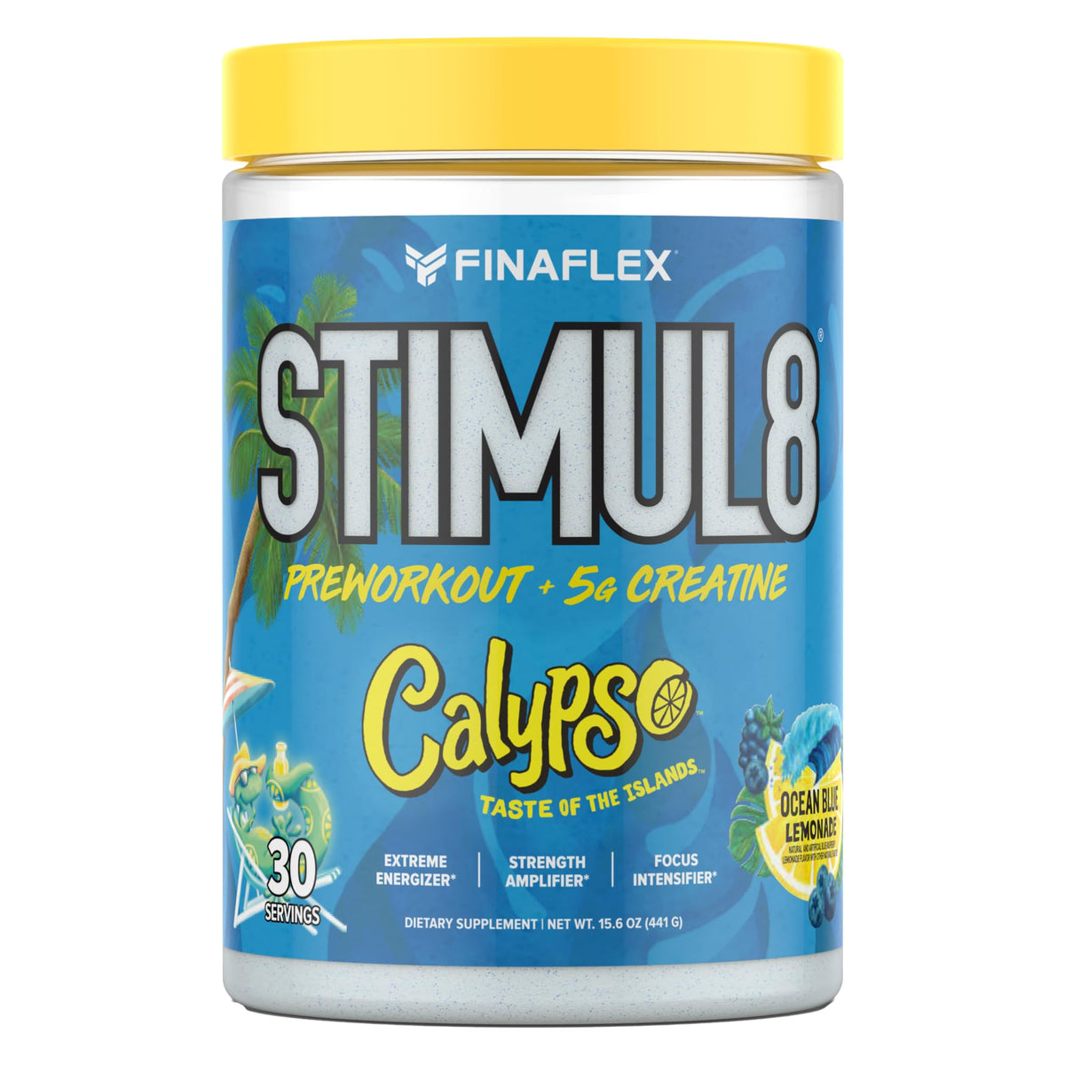 Bouteille FINAFLEX Stimul8 Calypso prête pour énergie durable pendant l'entraînement.