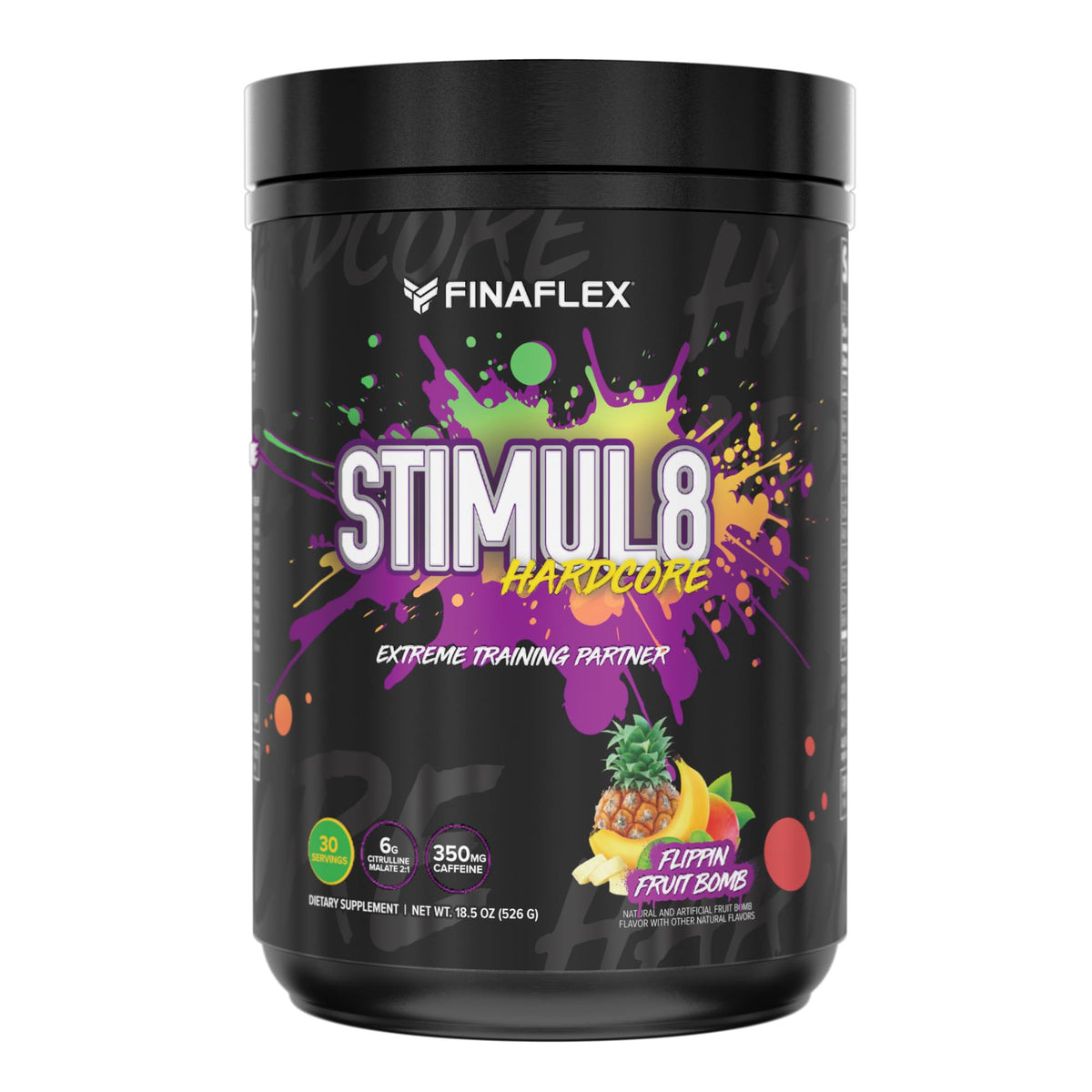 FINAFLEX STIMUL8 Hardcore bouteille Fruit Bombe: énergie potentielle avant l’entraînement.