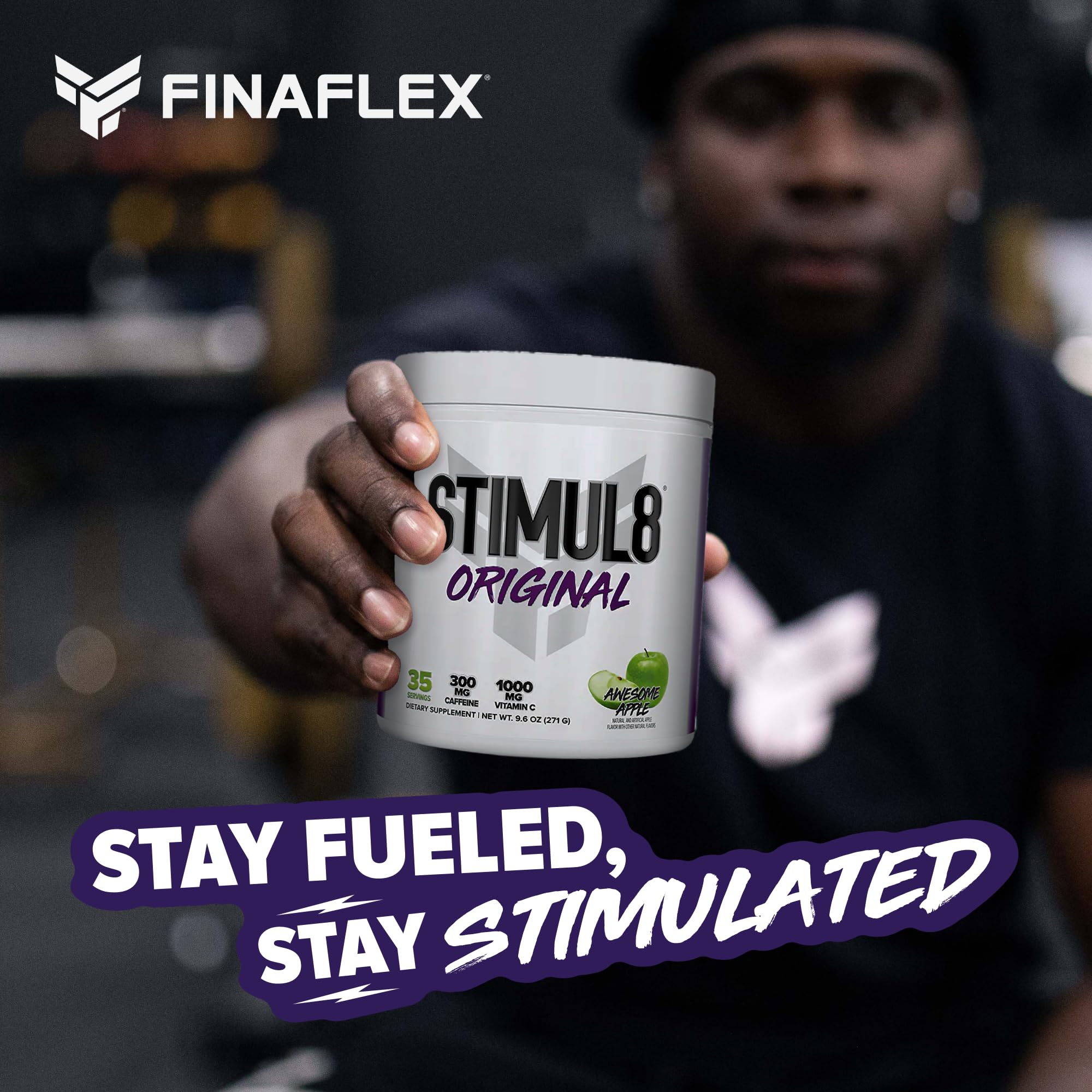 Finaflex STIMUL8 shake pomme, mélange rapide et énergie durable.