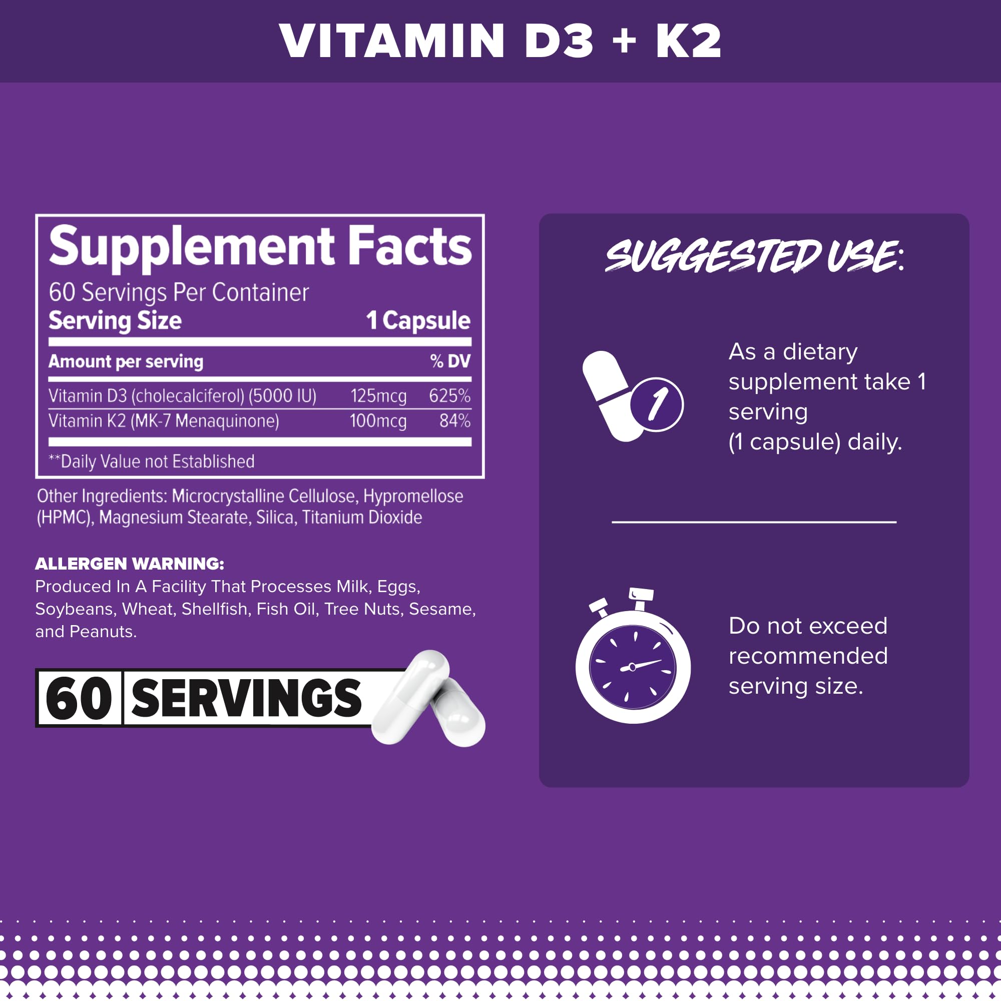 FINAFLEX Vitamine D3 K2 - Capsules – intégration facile à votre routine quotidienne.