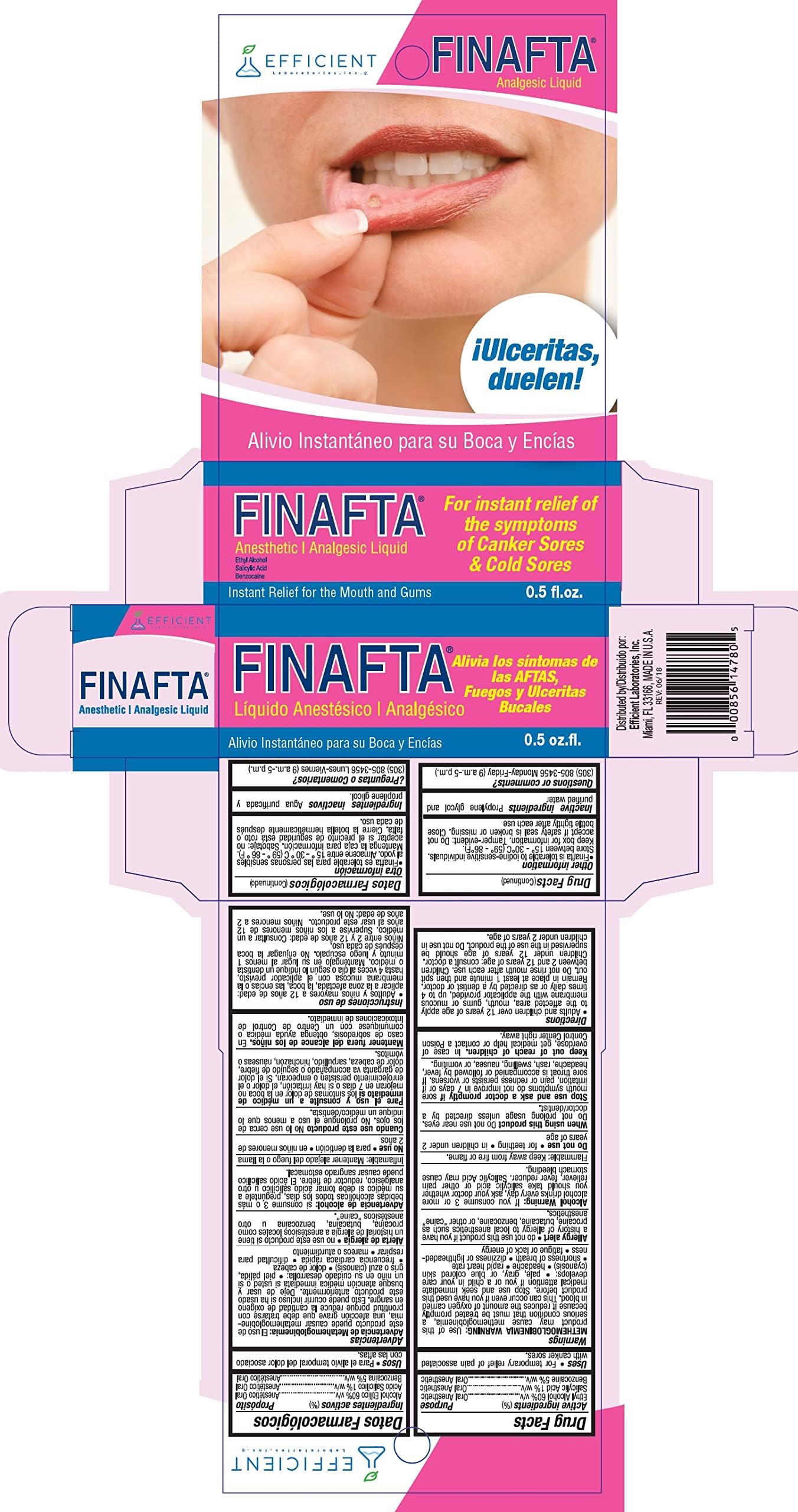 Finafta Liquide buccal analgésique, utilisation simple pour apaiser l’inconfort ponctuel.