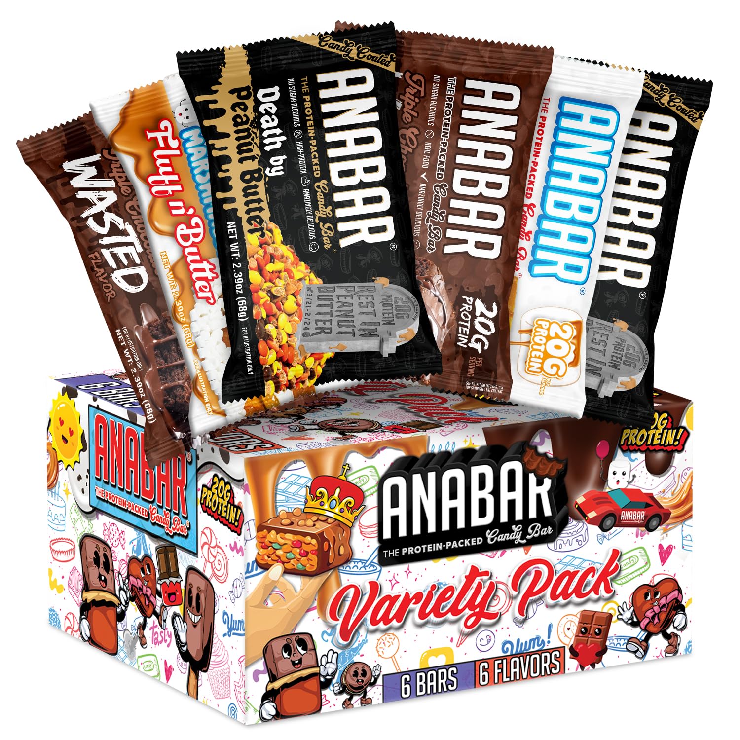 Barre Anabar au glaçage chocolat, protéine riche et dégustation rapide.