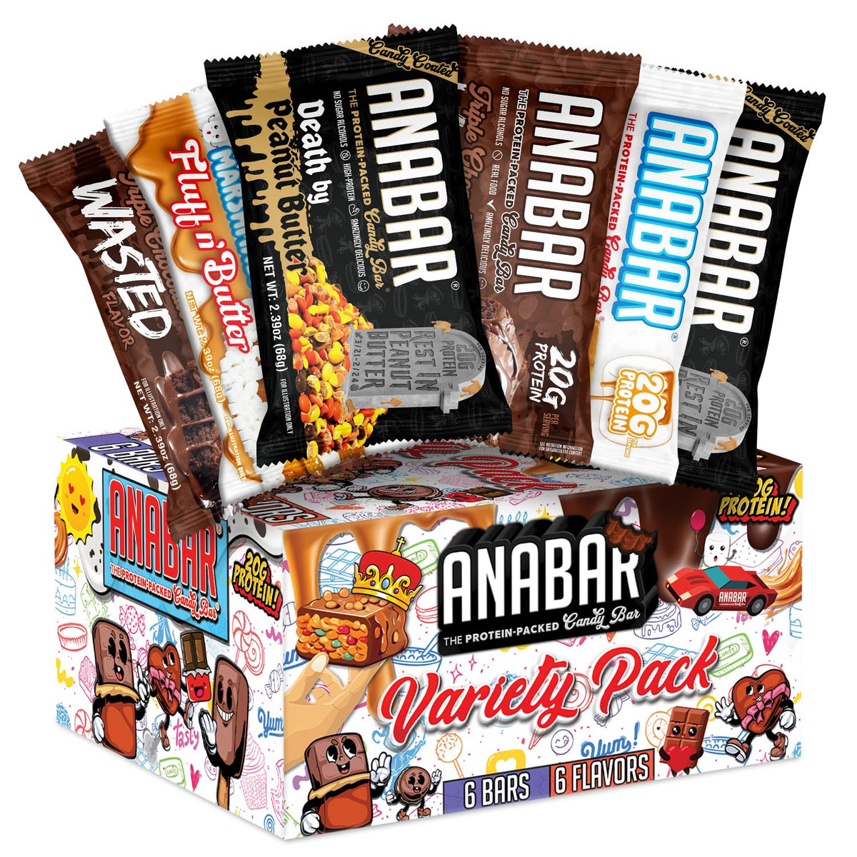 Barre Anabar au glaçage chocolat, protéine riche et dégustation rapide.