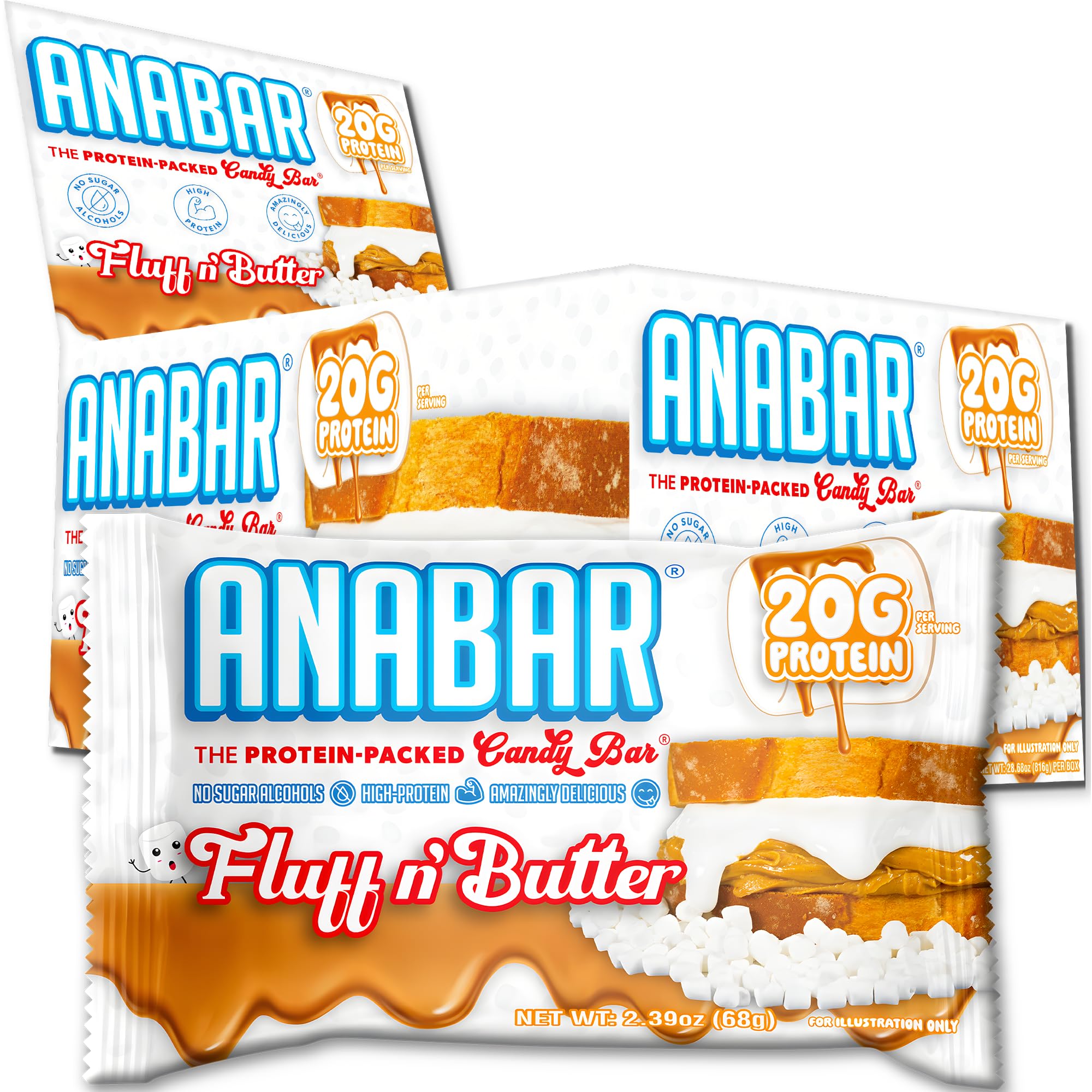 Barre Anabar Final Boss avec guimauve et beurre de cacahuète, collation protéinée délicieuse.