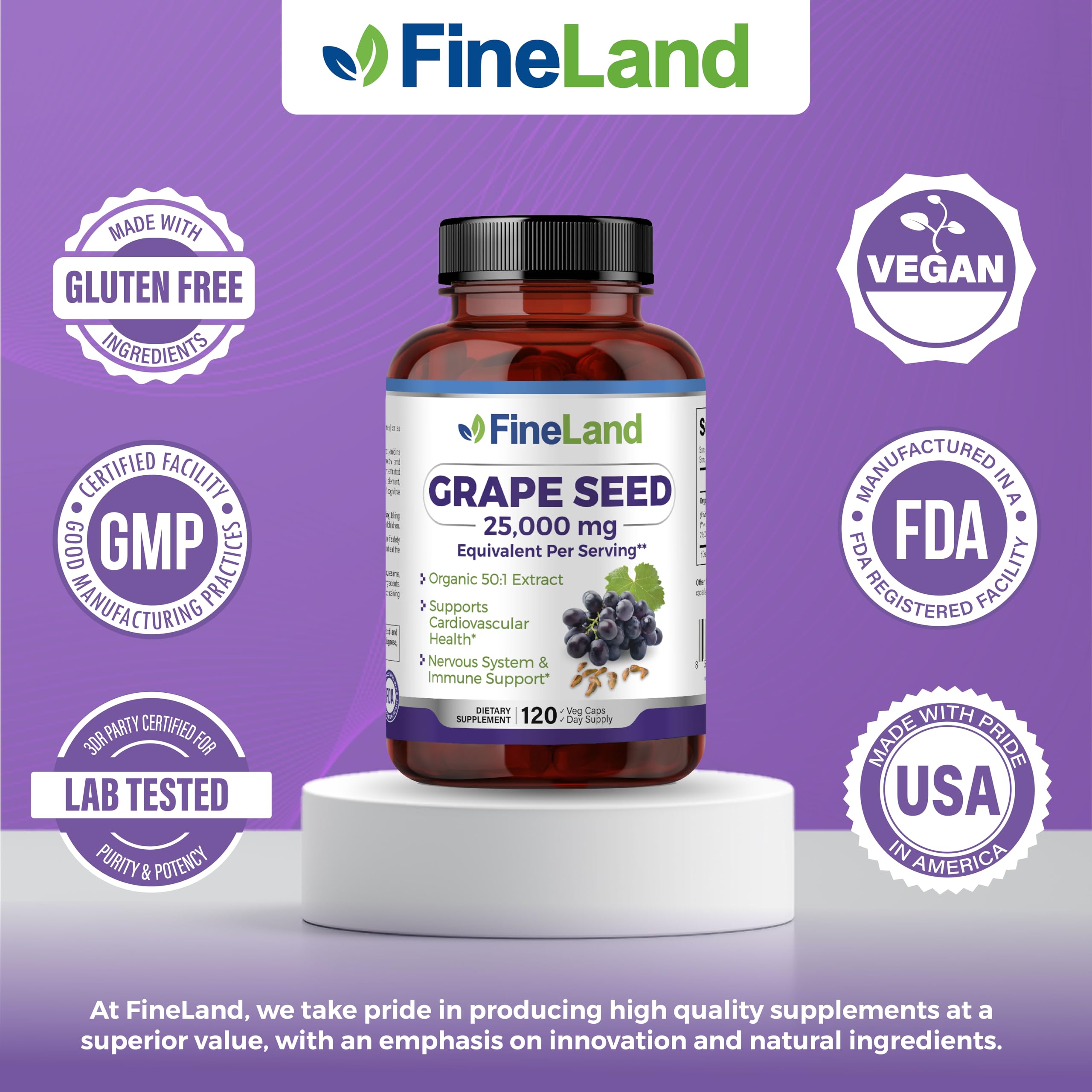 FineLand Utilisation Extrait pépins raisin – routine bien-être quotidienne.