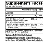 Emballage Finest Nutrition demi-taille huile-poisson 1200 mg, pratique et lisible pour votre routine.