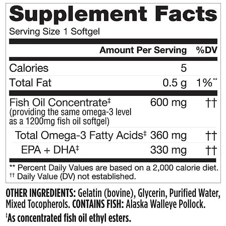 Finest Nutrition gélules huile poisson 1200 mg — format pratique pour votre routine.