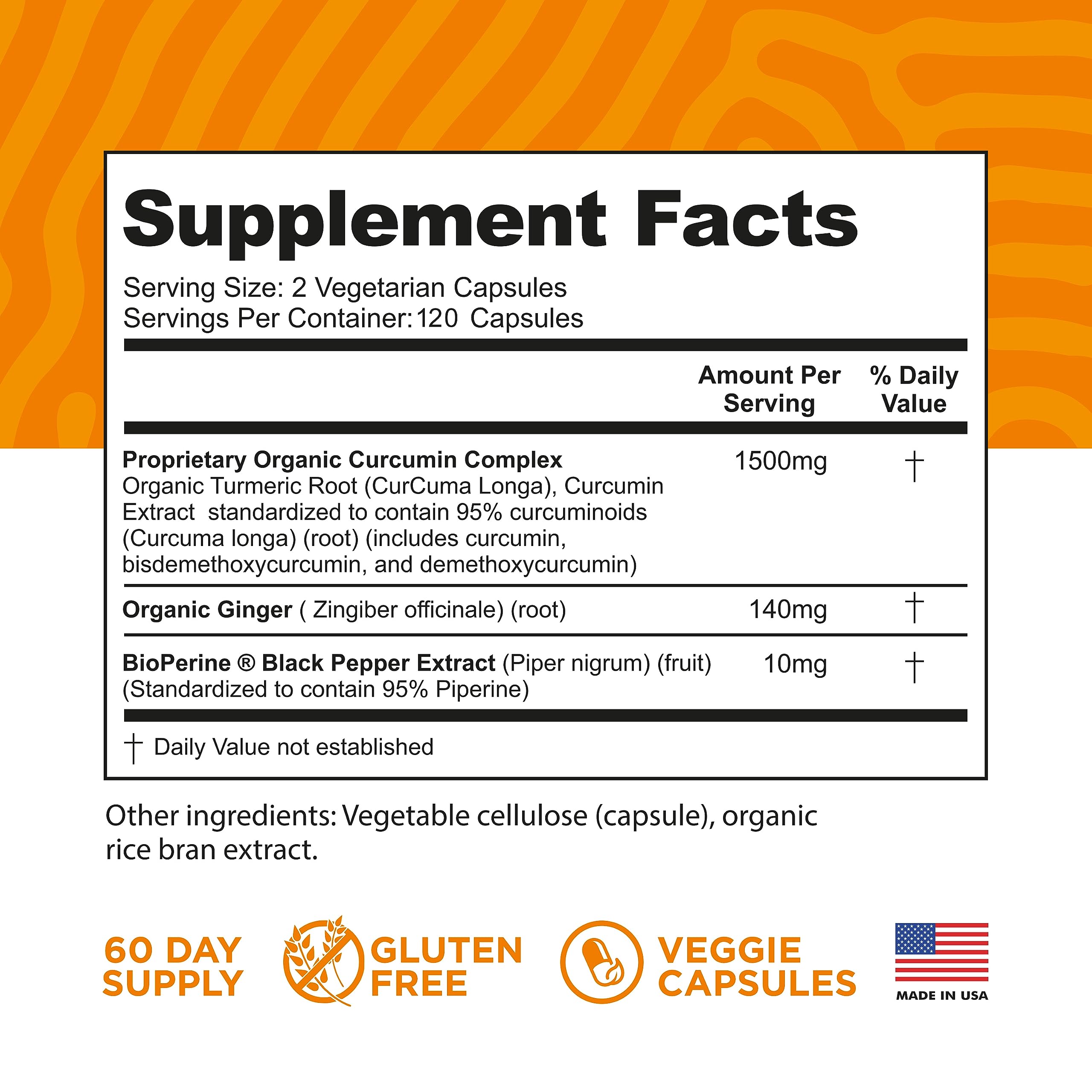 FineVine Organics Bioperine et Gingembre — extrait augmentant l’absorption potentielle.
