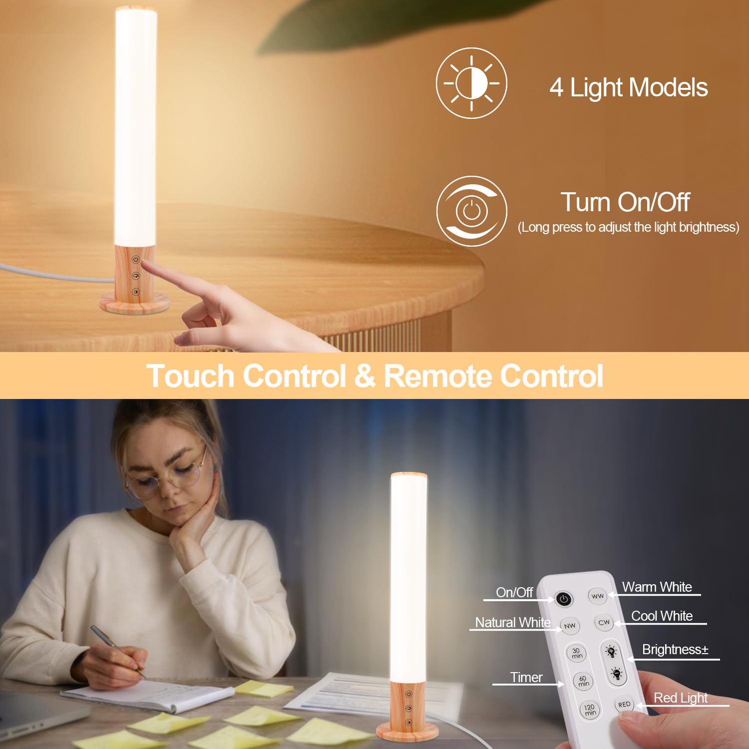 Finezeal lampe 4000K naturel parfait pour travail et étude avec rendu des couleurs