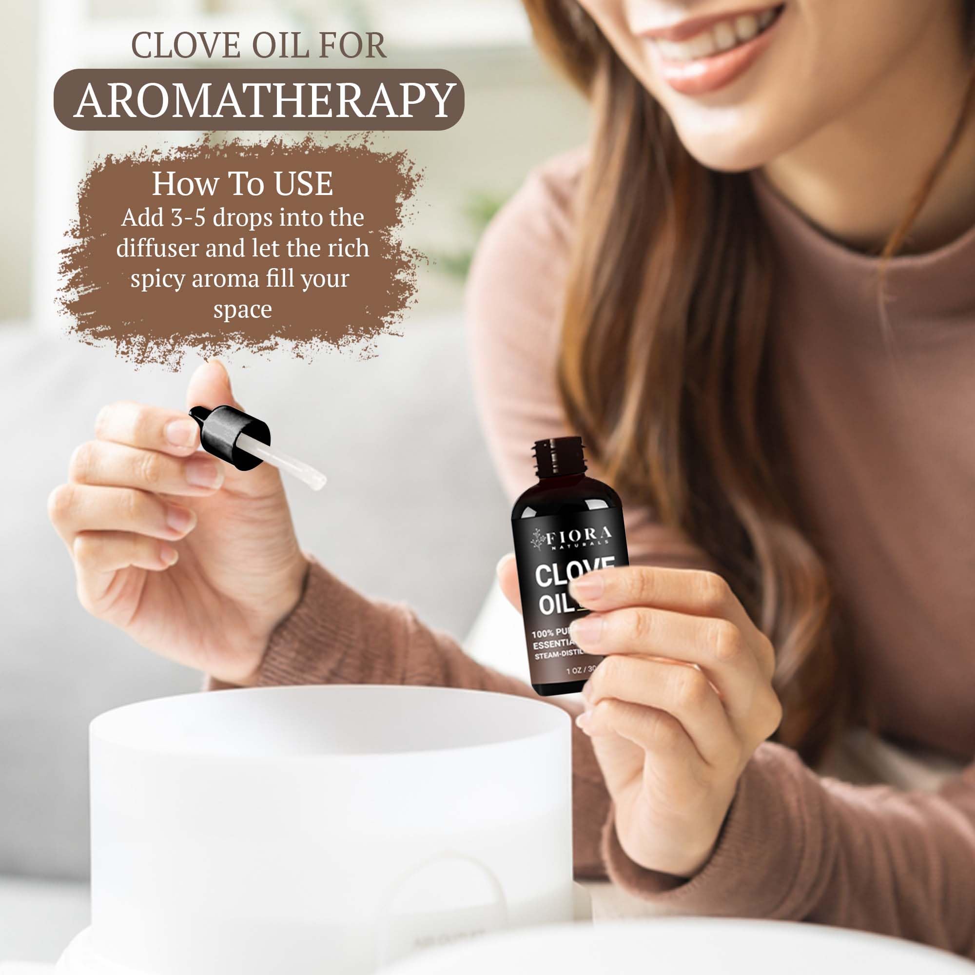 Massage avec Fiora Naturals huile clou de girofle, dilution adaptée.