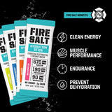 Goût orange des Fire Salt Hydration Sticks, hydratation rapide sans sucre ajouté.